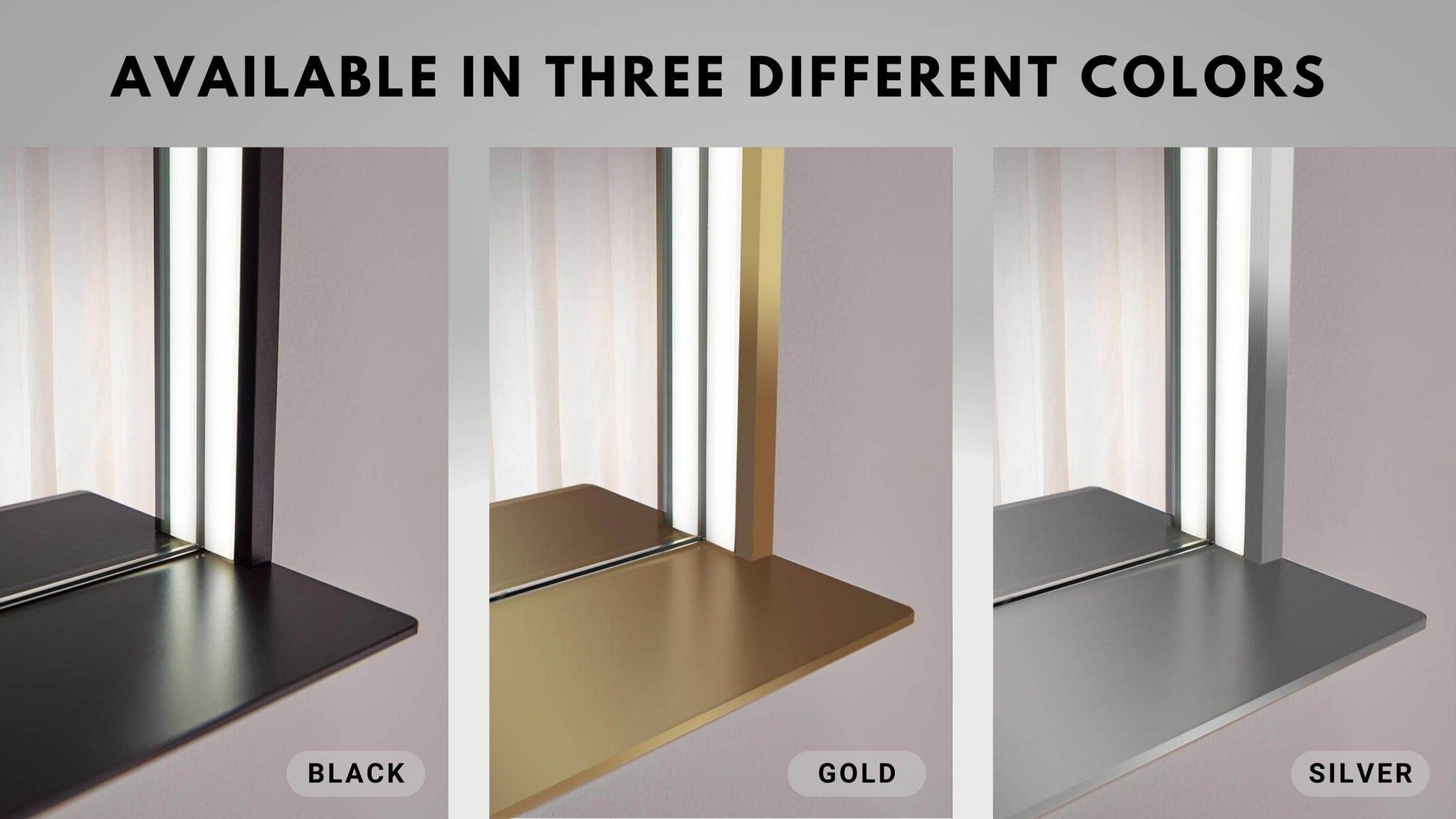 Allegra 36"W x 32"H Framed LED Mirror with Bluetooth Speaker and Wireless Cell Phone Charger - Available in 3 colors - Dreamwerks