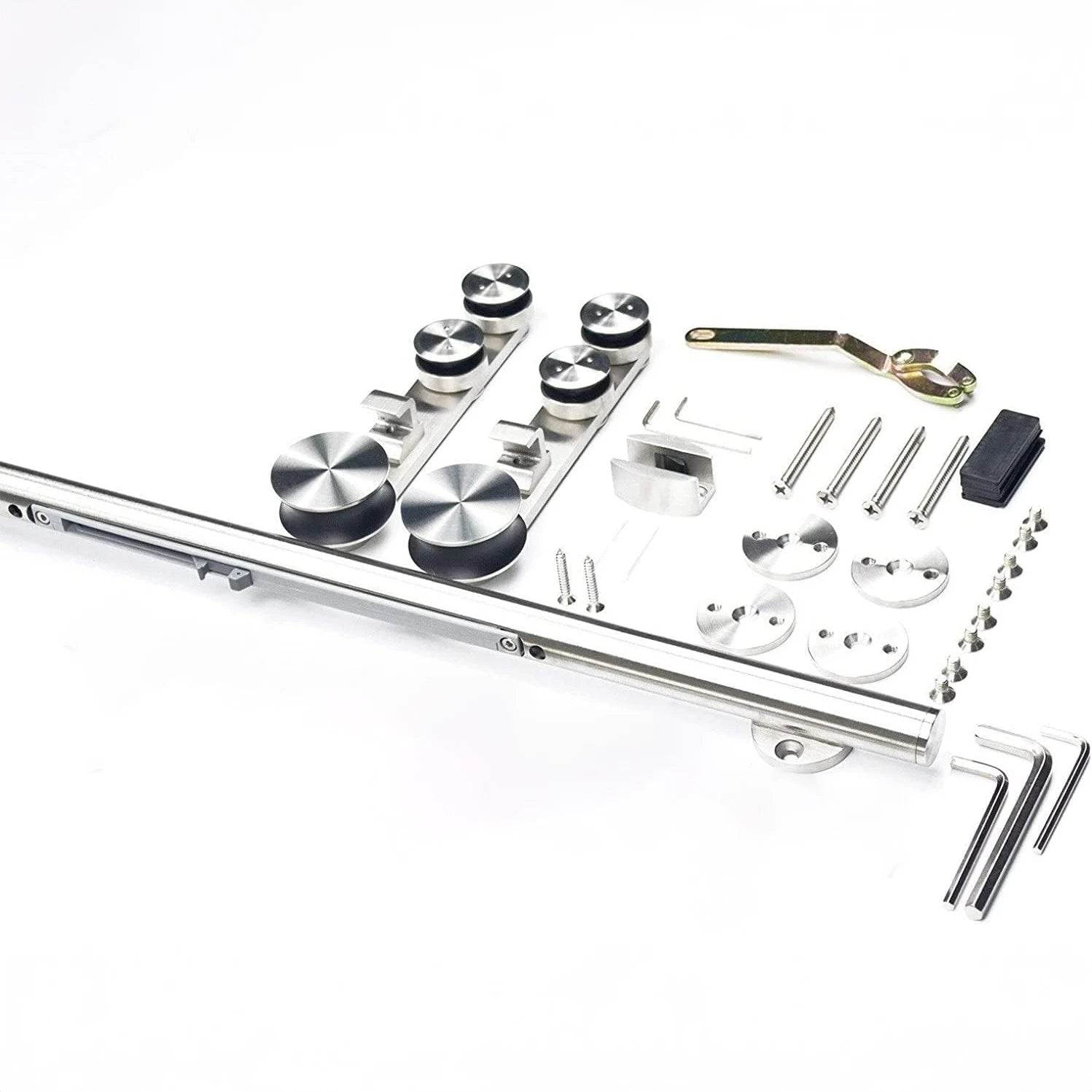 Dreamwerks 40 in. W X 79 in. H Sliding Glass Door with SS Pulley - Dreamwerks