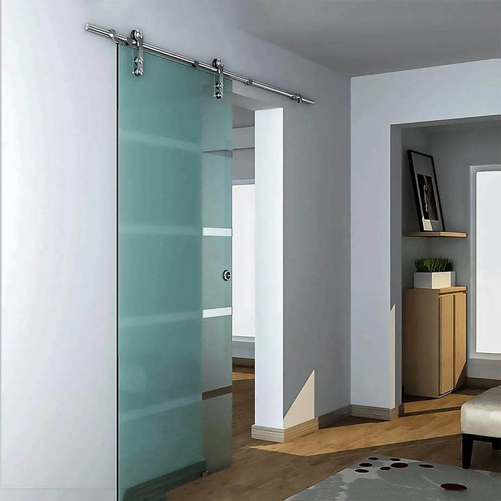 Dreamwerks - Shower Door - Dreamwerks 40 in. W X 79 in. H Sliding Glass Door with SS Pulley - Chrome - 115-CH