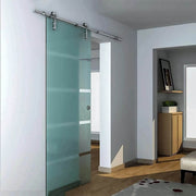 Dreamwerks 40 in. W X 79 in. H Sliding Glass Door with SS Pulley - Dreamwerks