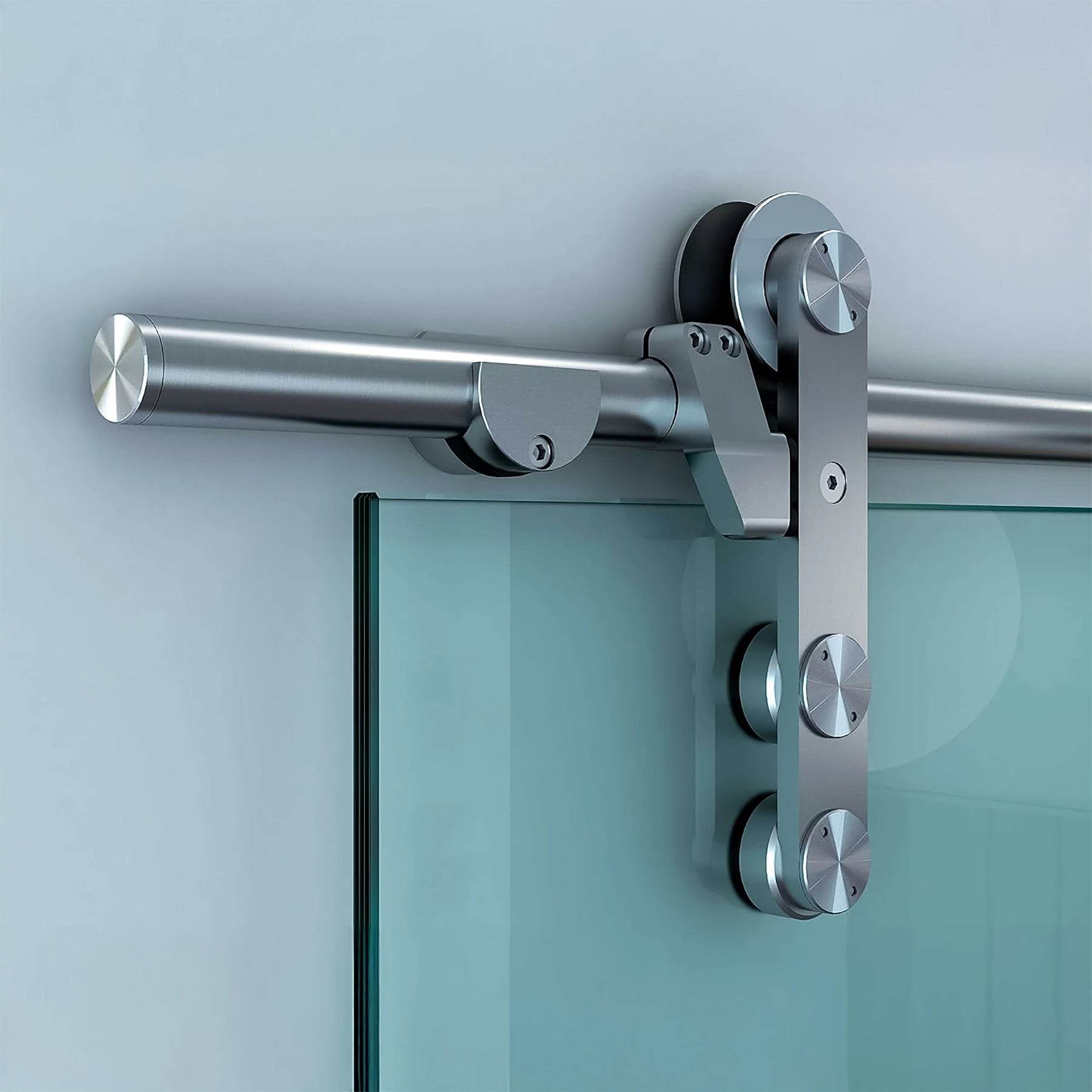 Dreamwerks 40 in. W X 79 in. H Sliding Glass Door with SS Pulley - Dreamwerks