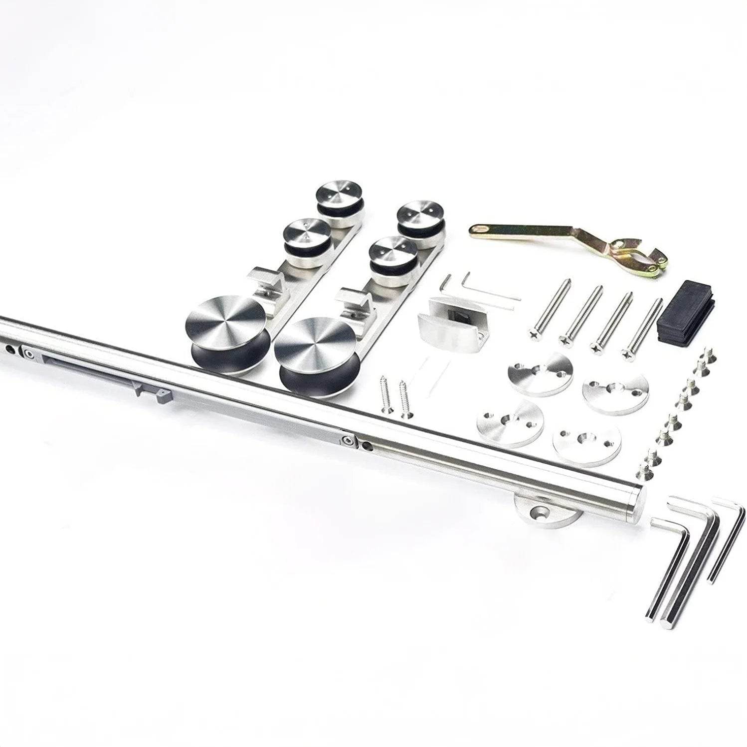 Dreamwerks 40 in. W X 79 in. H Sliding Glass Door with SS Pulley - Dreamwerks