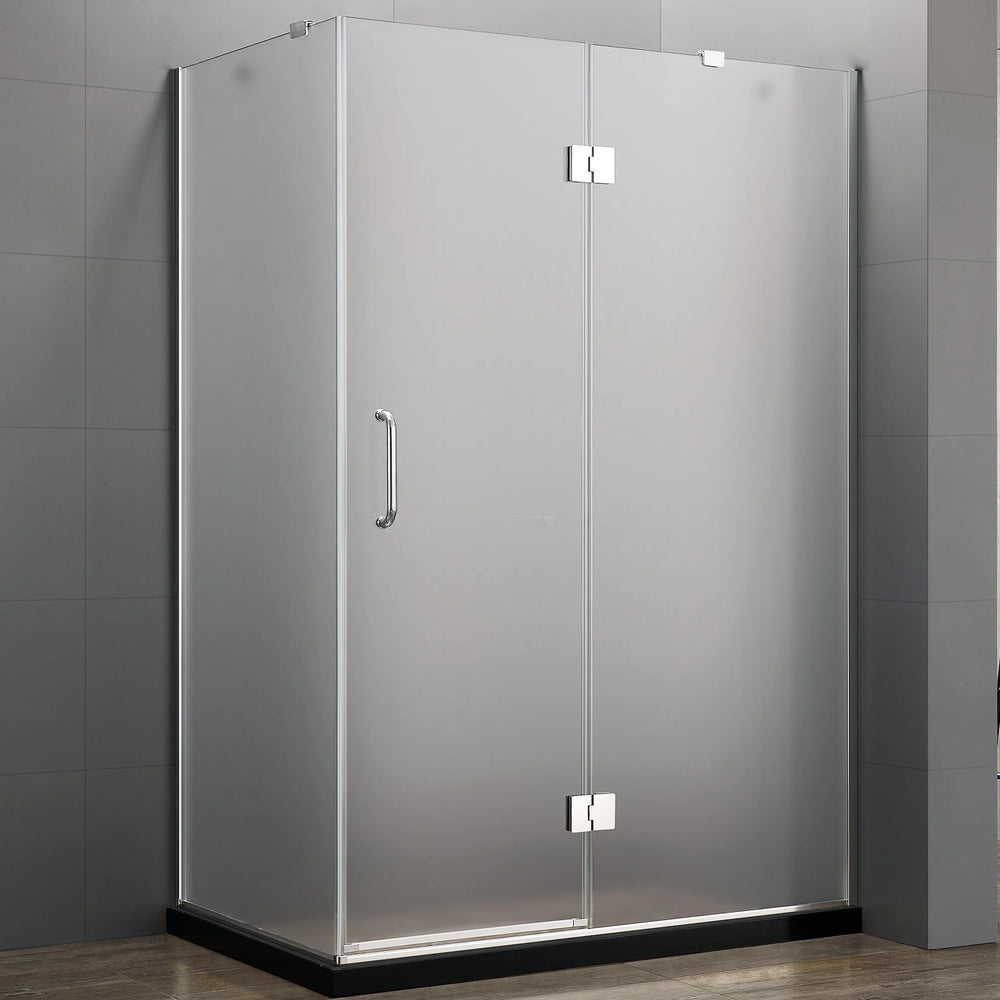47"W x 79"H Frameless 3-Piece Corner Shower