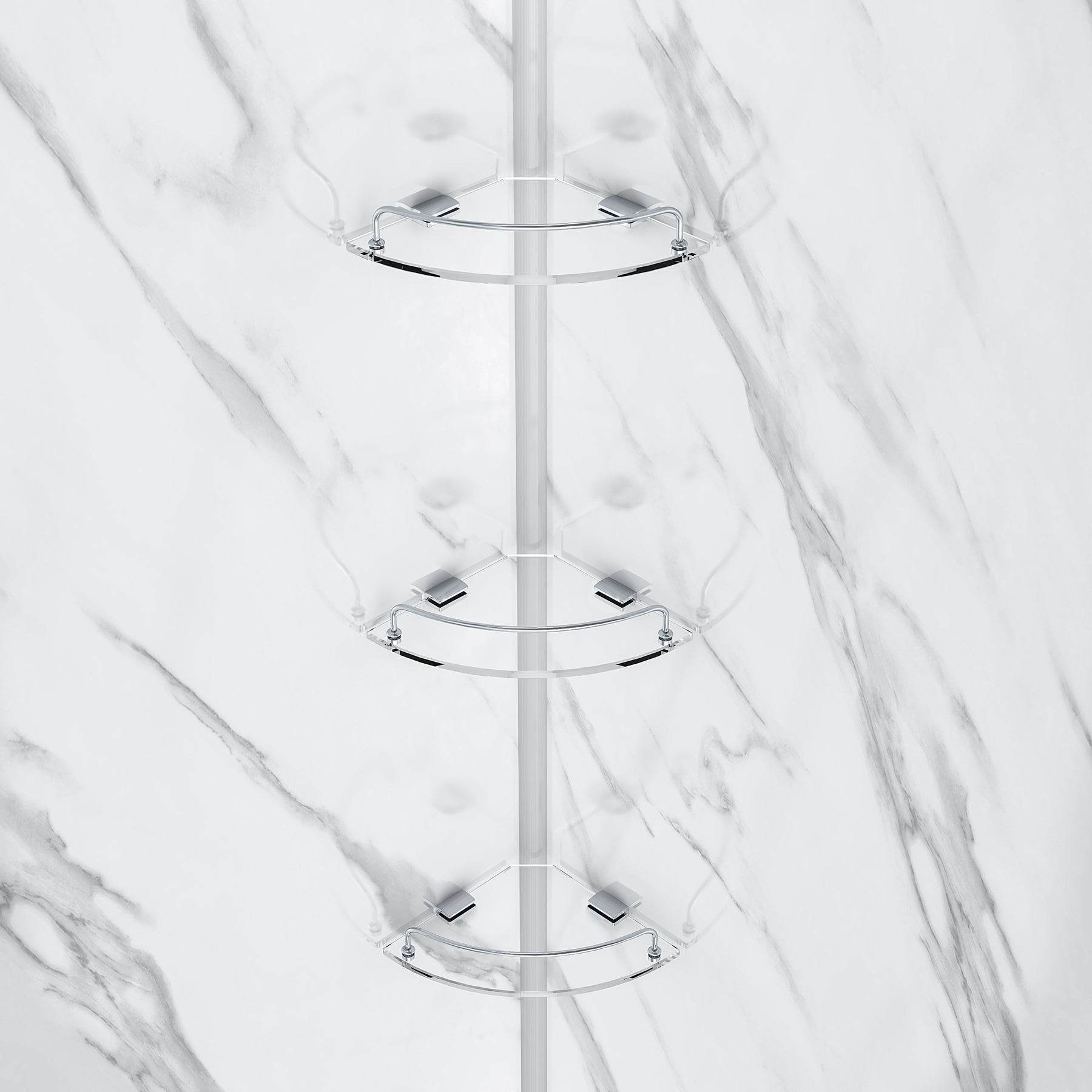 Capri 36 in. W x 36 in. D x 78.5 in. H Neo Angle Brushed Nickel Shower Kit - Dreamwerks