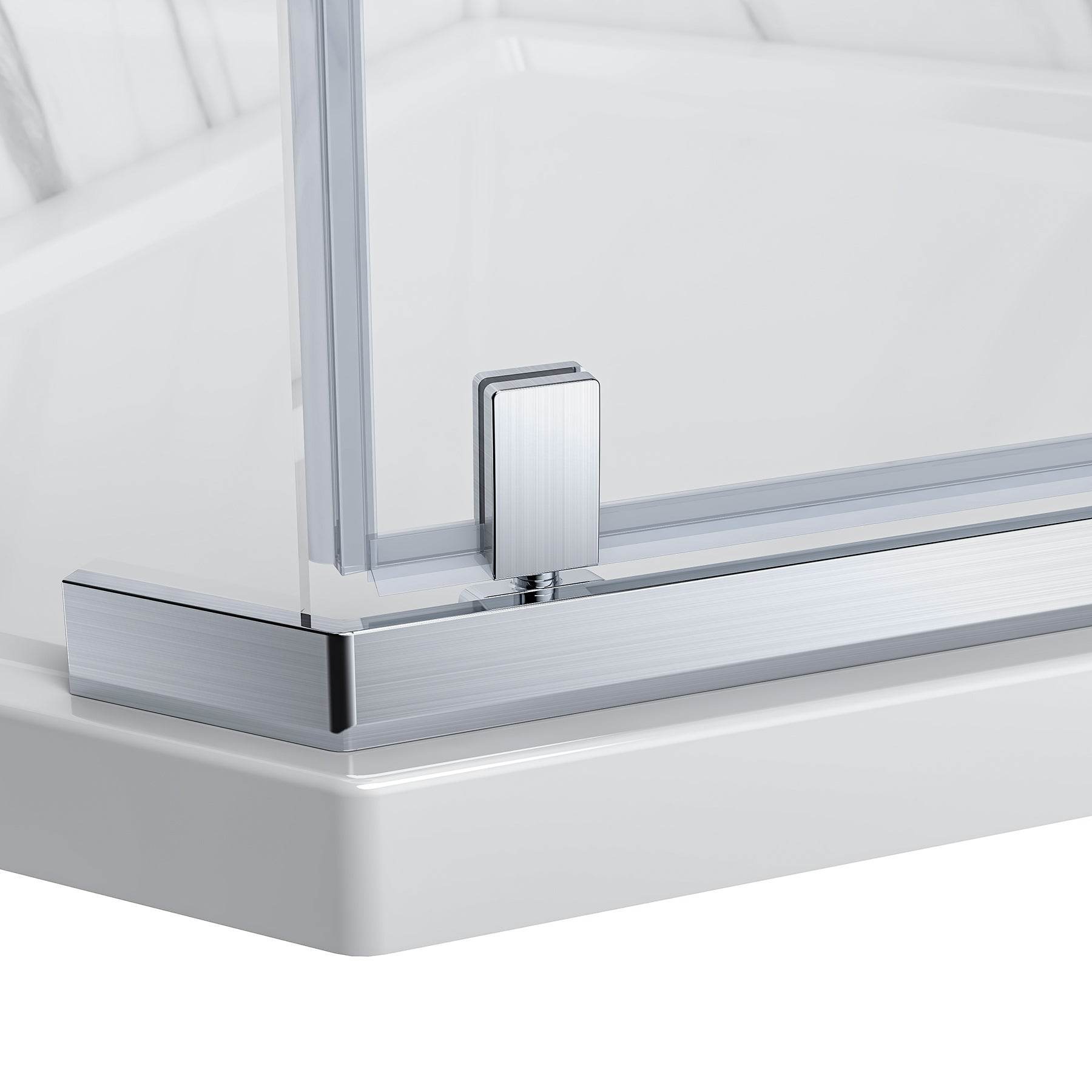 Capri Neo-Angle Shower Kit in Black | Chrome | Brushed Nickel Finish - Dreamwerks