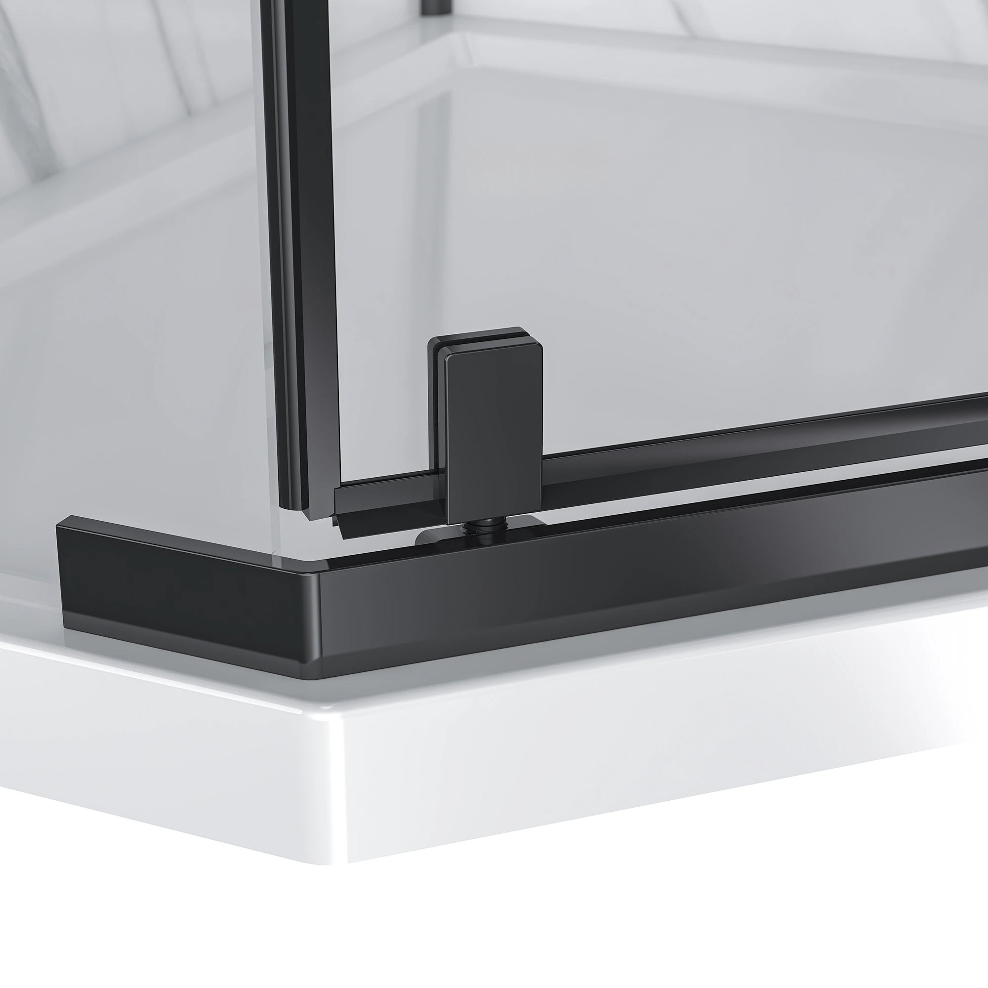 Capri Neo-Angle Shower Kit in Black | Chrome | Brushed Nickel Finish
