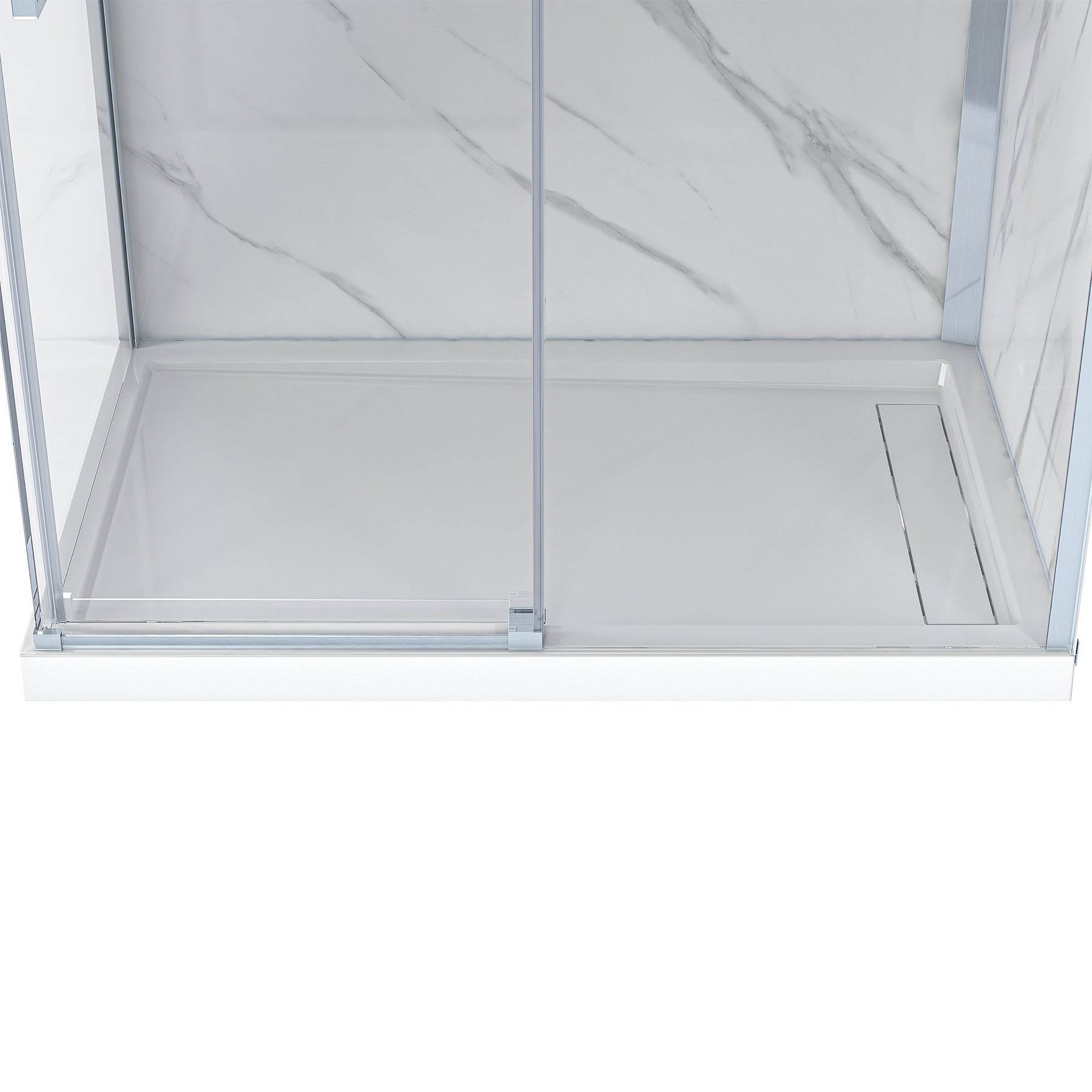 Bristol 48 in. W x 32 in. D x 79.2 in. H Rectangular Shower Kit in Black / Chrome / Brushed Nickel - Dreamwerks