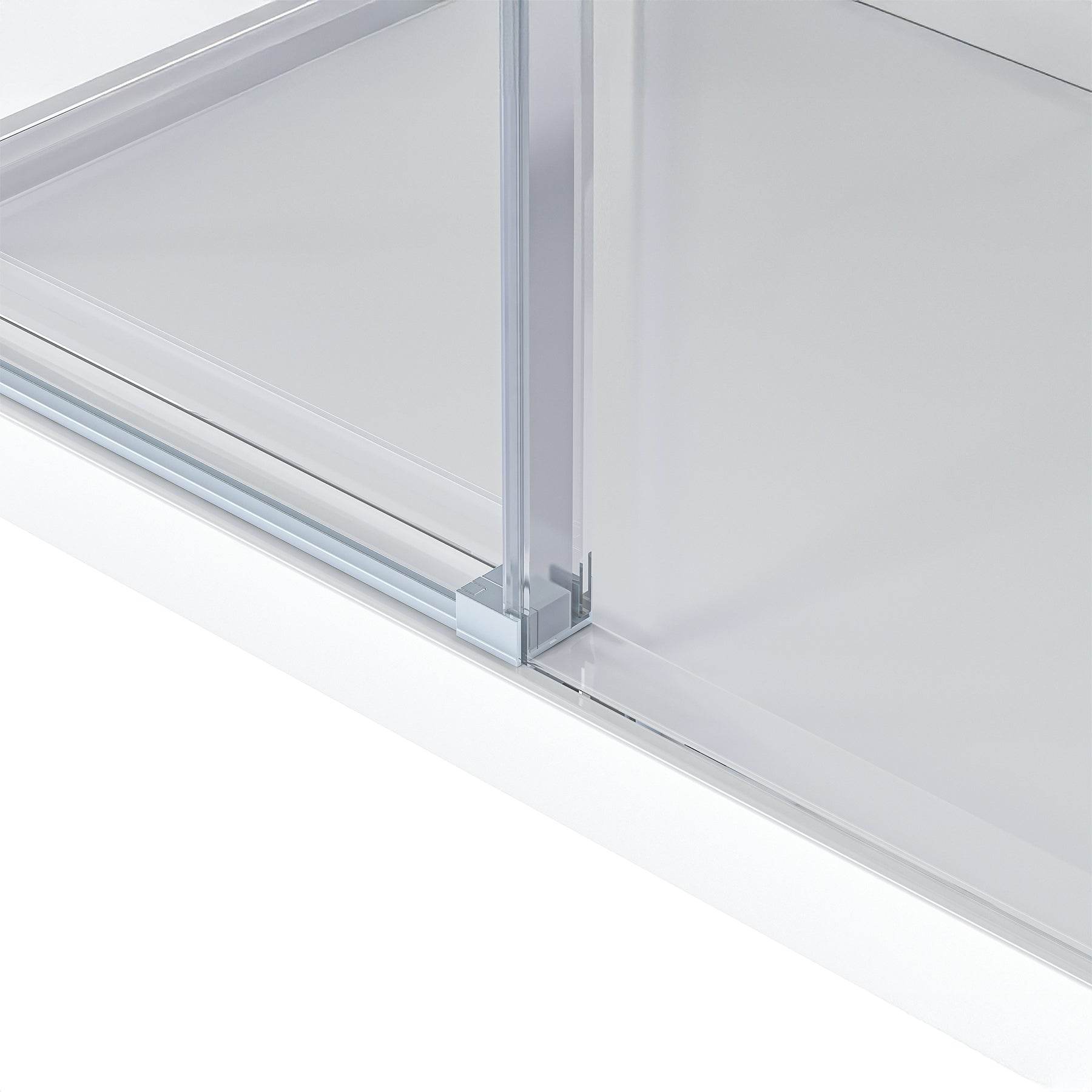 Bristol 48 in. W x 32 in. D x 79.2 in. H Rectangular Shower Kit in Black / Chrome / Brushed Nickel - Dreamwerks