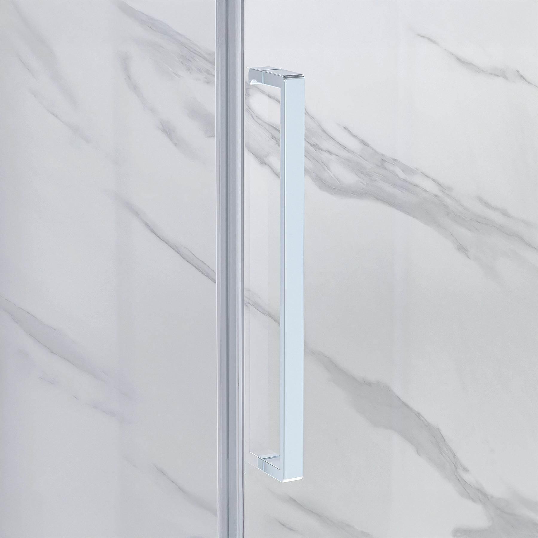 Bristol 48 in. W x 32 in. D x 79.2 in. H Rectangular Shower Kit in Black / Chrome / Brushed Nickel - Dreamwerks