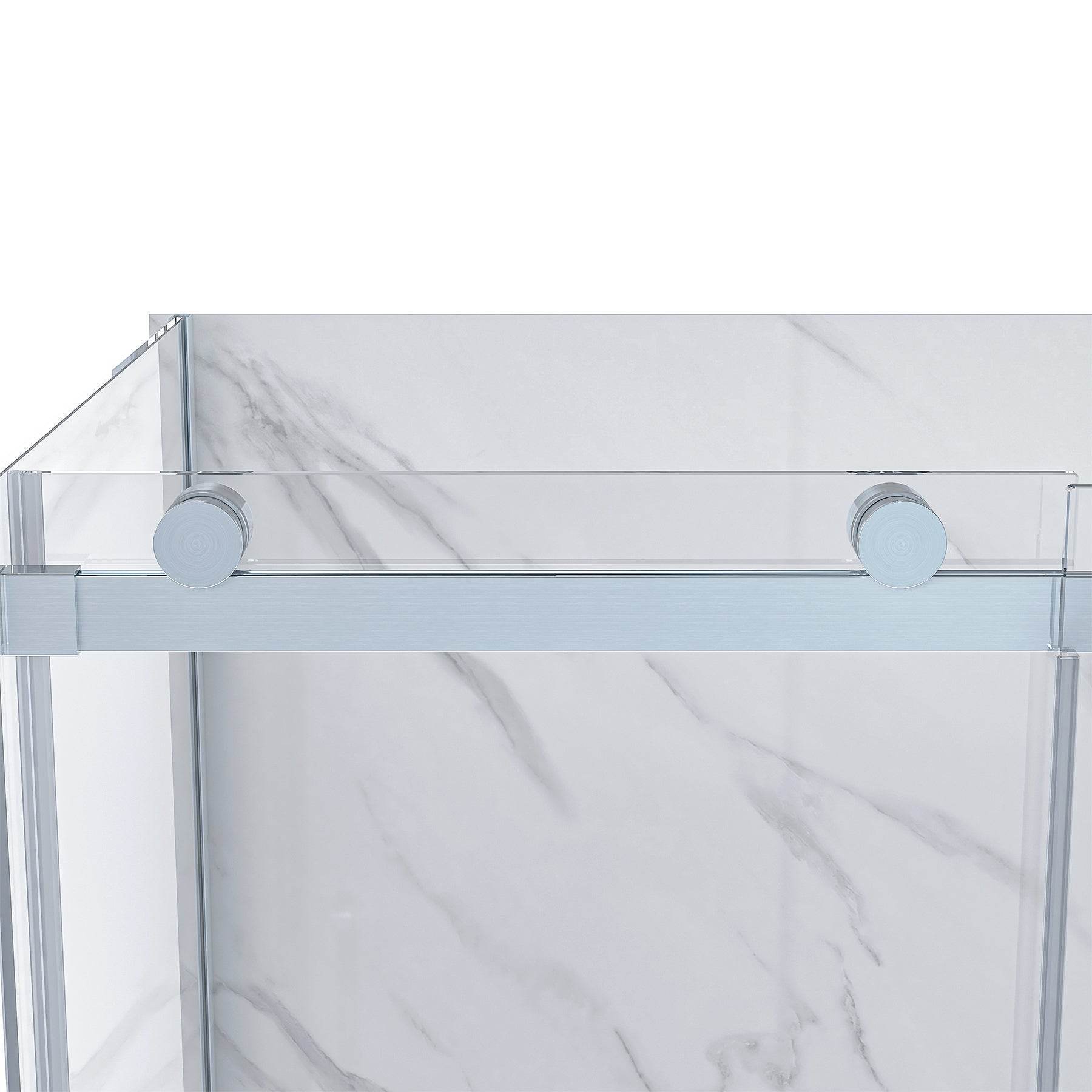 Bristol 48 in. W x 32 in. D x 79.2 in. H Rectangular Shower Kit in Black / Chrome / Brushed Nickel - Dreamwerks