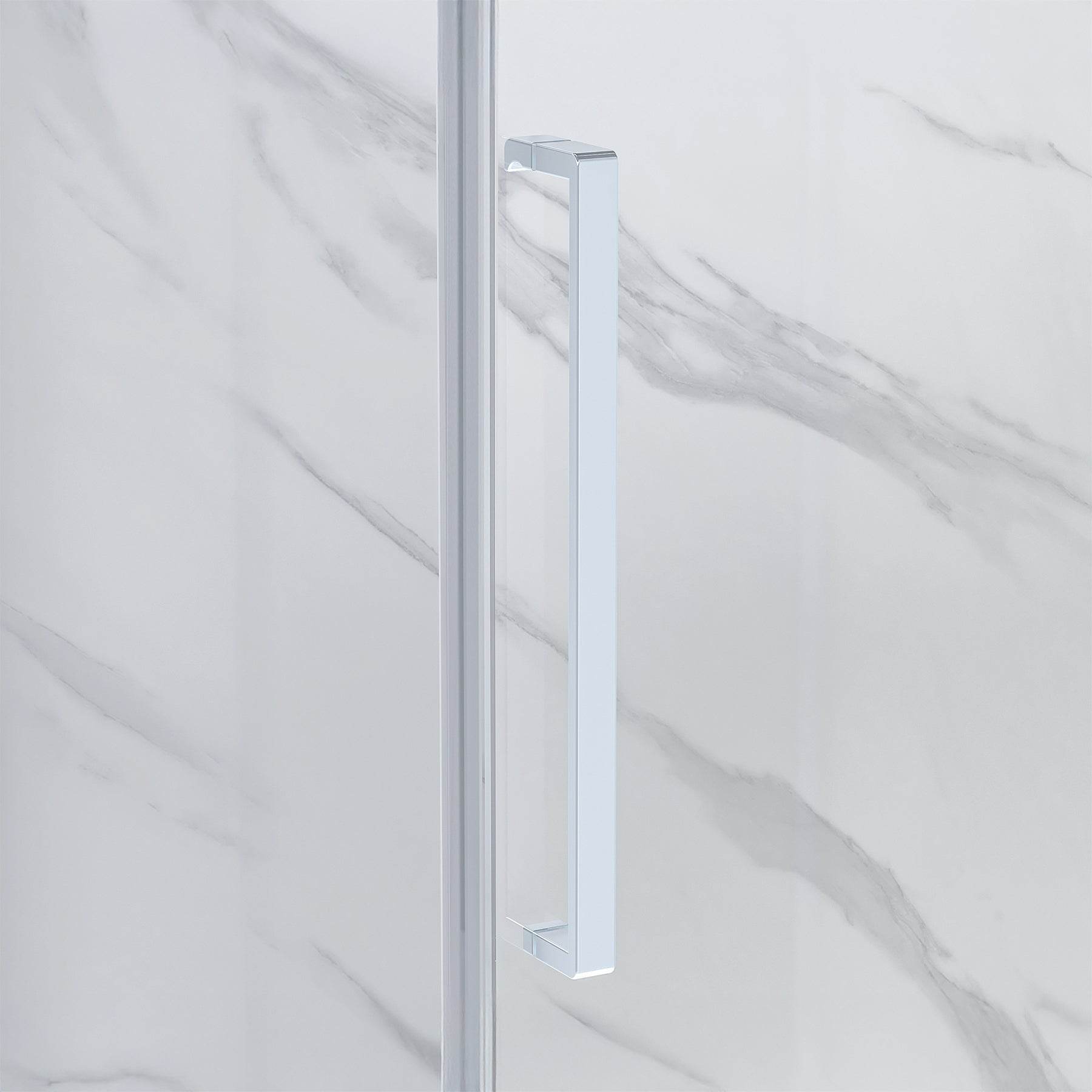 Bristol 48 in. W x 32 in. D x 79.2 in. H Rectangular Shower Kit in Black / Chrome / Brushed Nickel - Dreamwerks