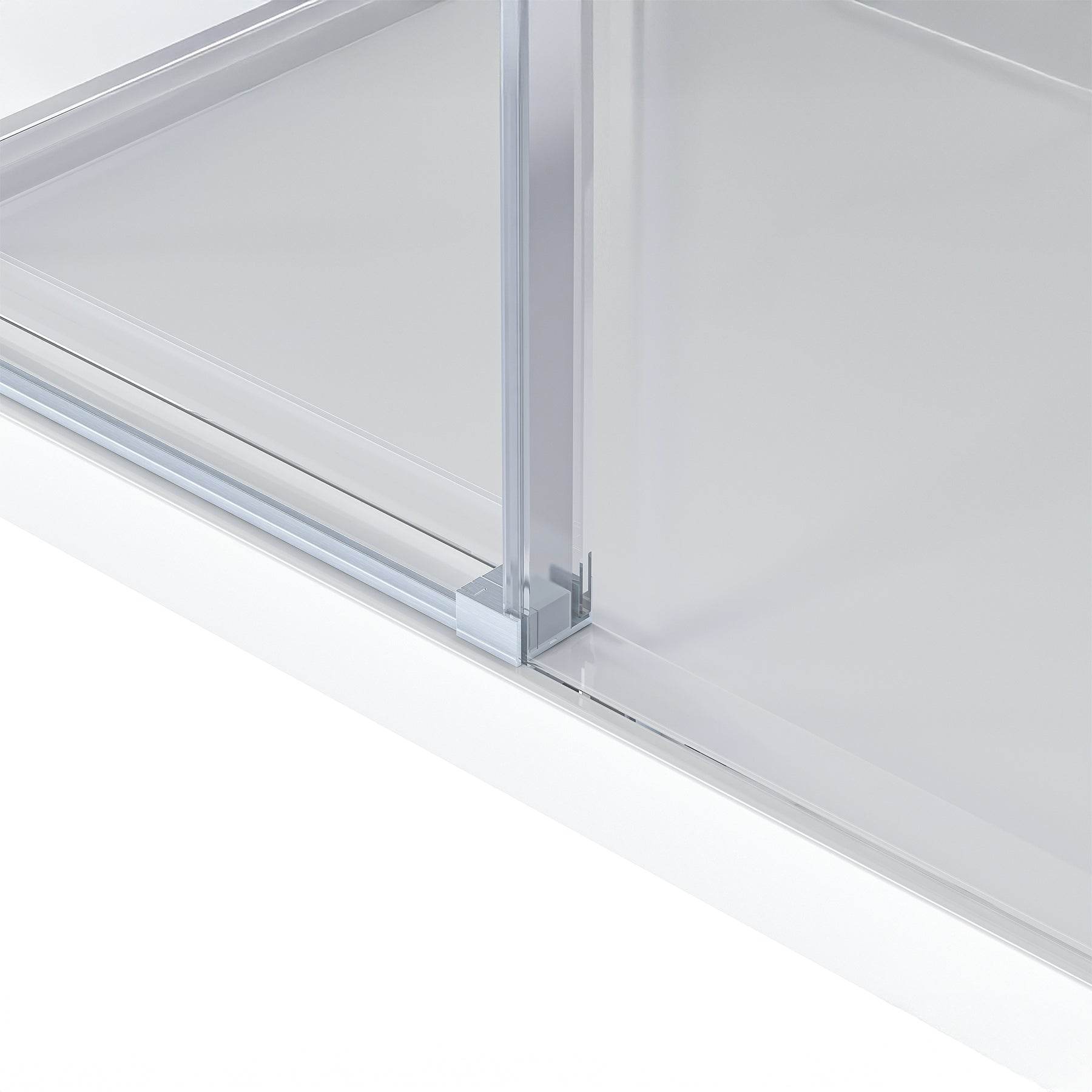 Bristol 48 in. W x 32 in. D x 79.2 in. H Rectangular Shower Kit in Black / Chrome / Brushed Nickel - Dreamwerks