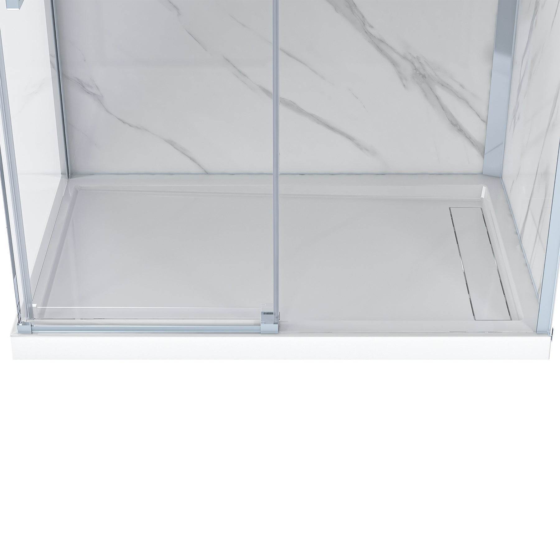 Bristol 48 in. W x 32 in. D x 79.2 in. H Rectangular Shower Kit in Black / Chrome / Brushed Nickel - Dreamwerks