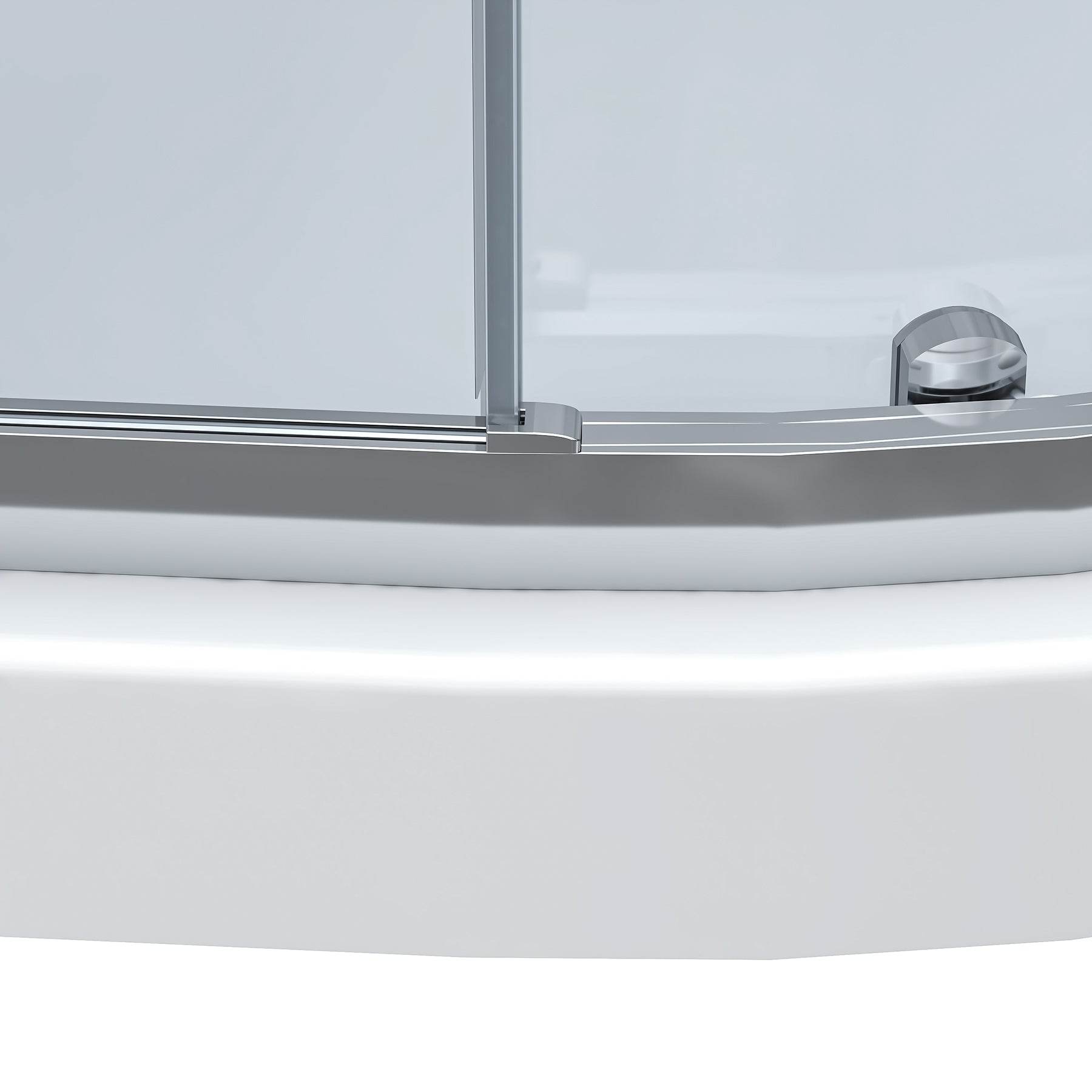 Monaco 36 in. W x 36 in. D x 75 in. H Round Chrome Shower Kit - Dreamwerks