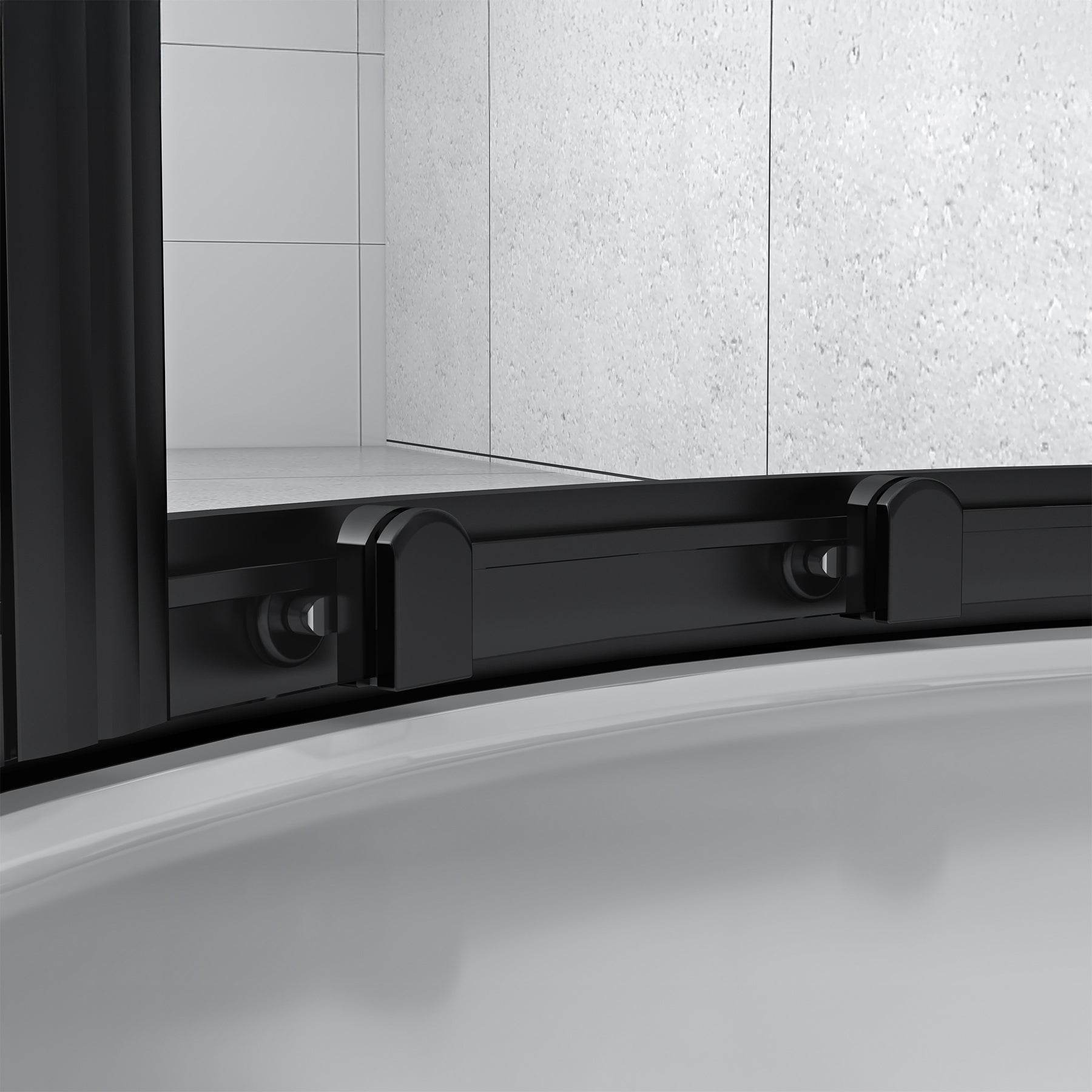 Monaco modern black, chrome, or brushed nickel shower kit to transform your bathroom style - Dreamwerks