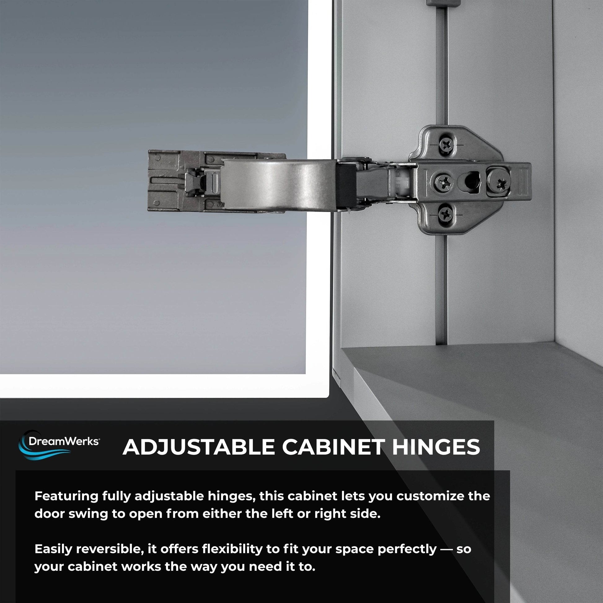 Dhalia LED Bathroom Medicine Cabinet with Defogger and Internal 3X Makeup Mirror - Available in 6 Sizes - Dreamwerks