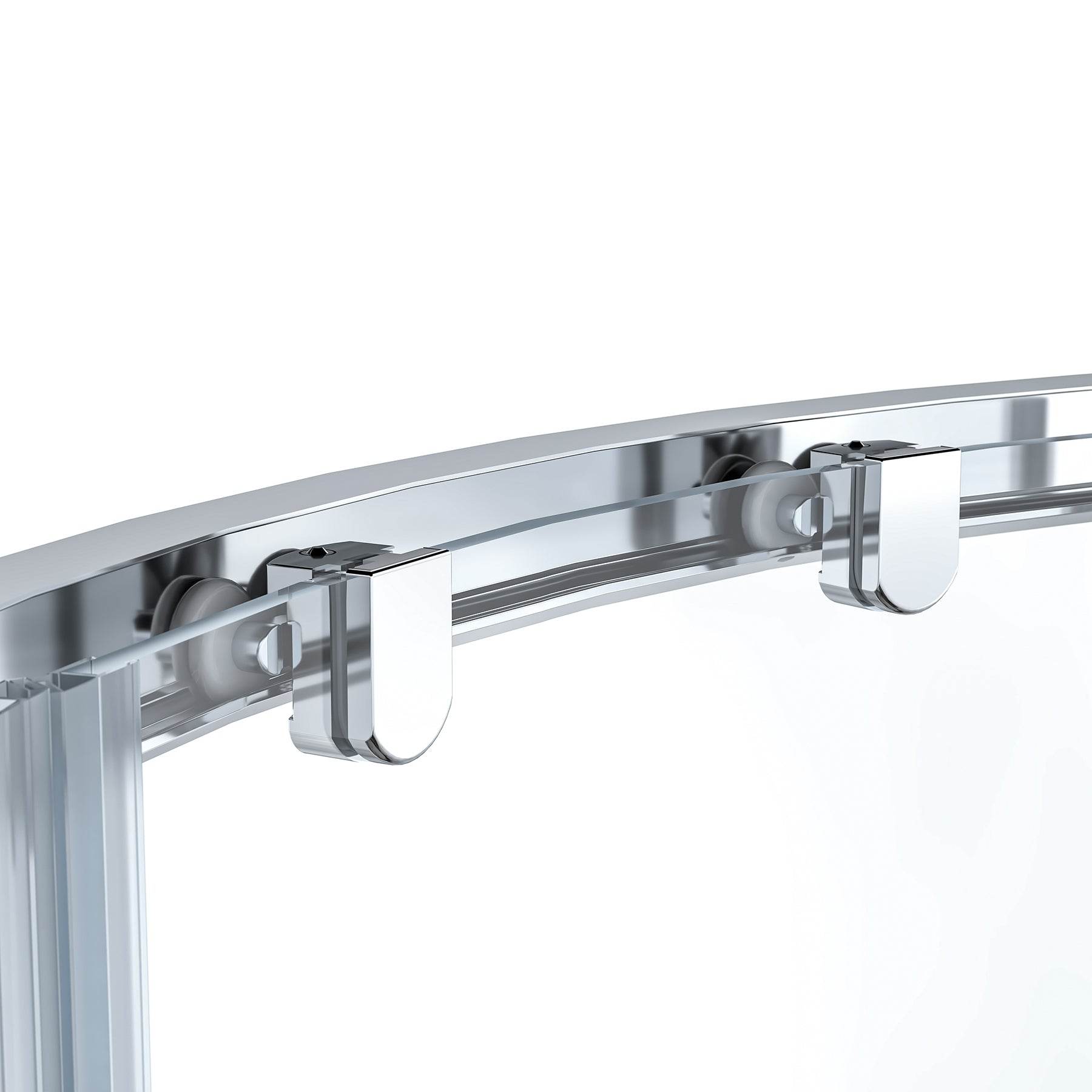 Monaco 36 in. W x 36 in. D x 75 in. H Round Chrome Shower Kit - Dreamwerks