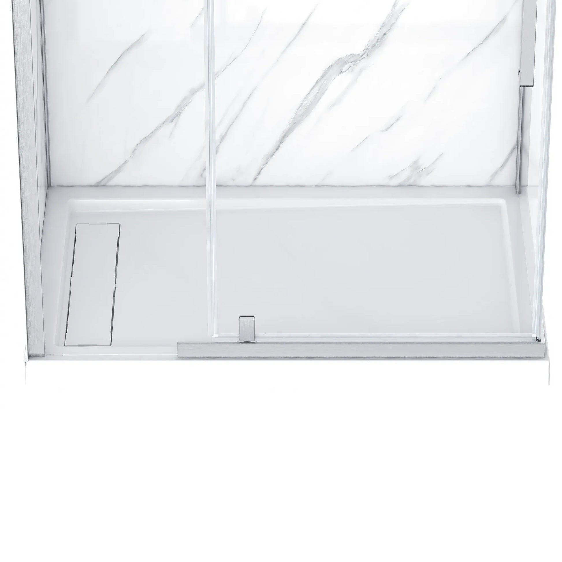 Window with a white frame and glass panes on a white background