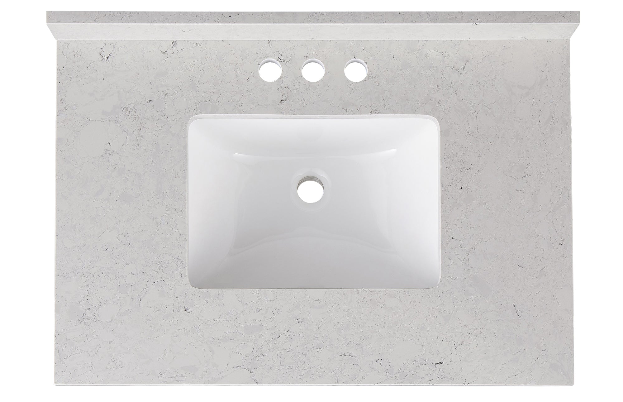 Amalfi 31"W x 22"D Ascot White Engineered Marble Vanity Top with Rectangular Undermount Bowl