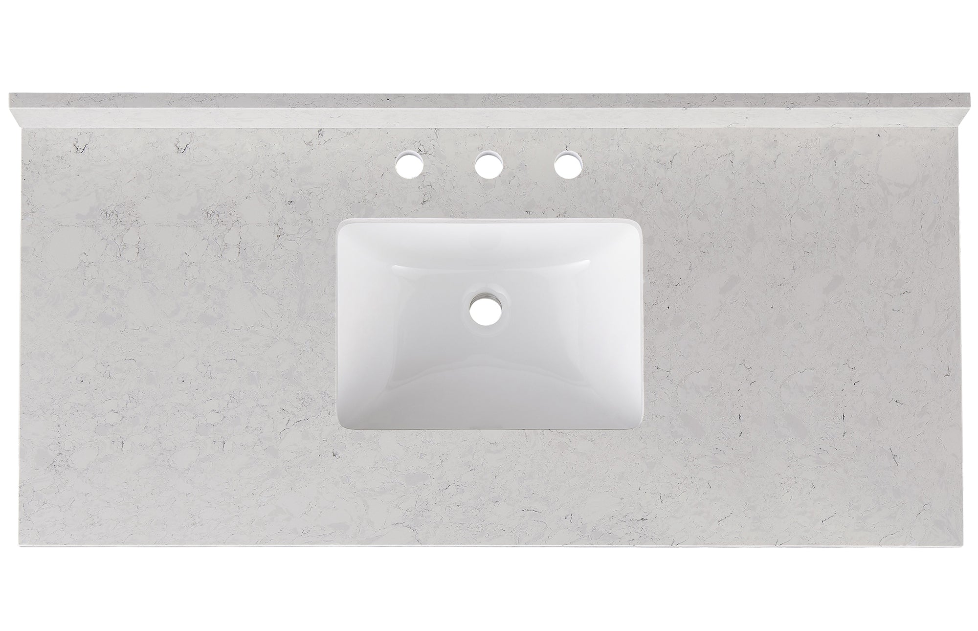 Amalfi 49"W x 22"D Ascot White Engineered Marble Vanity Top with Rectangular Undermount Bowl