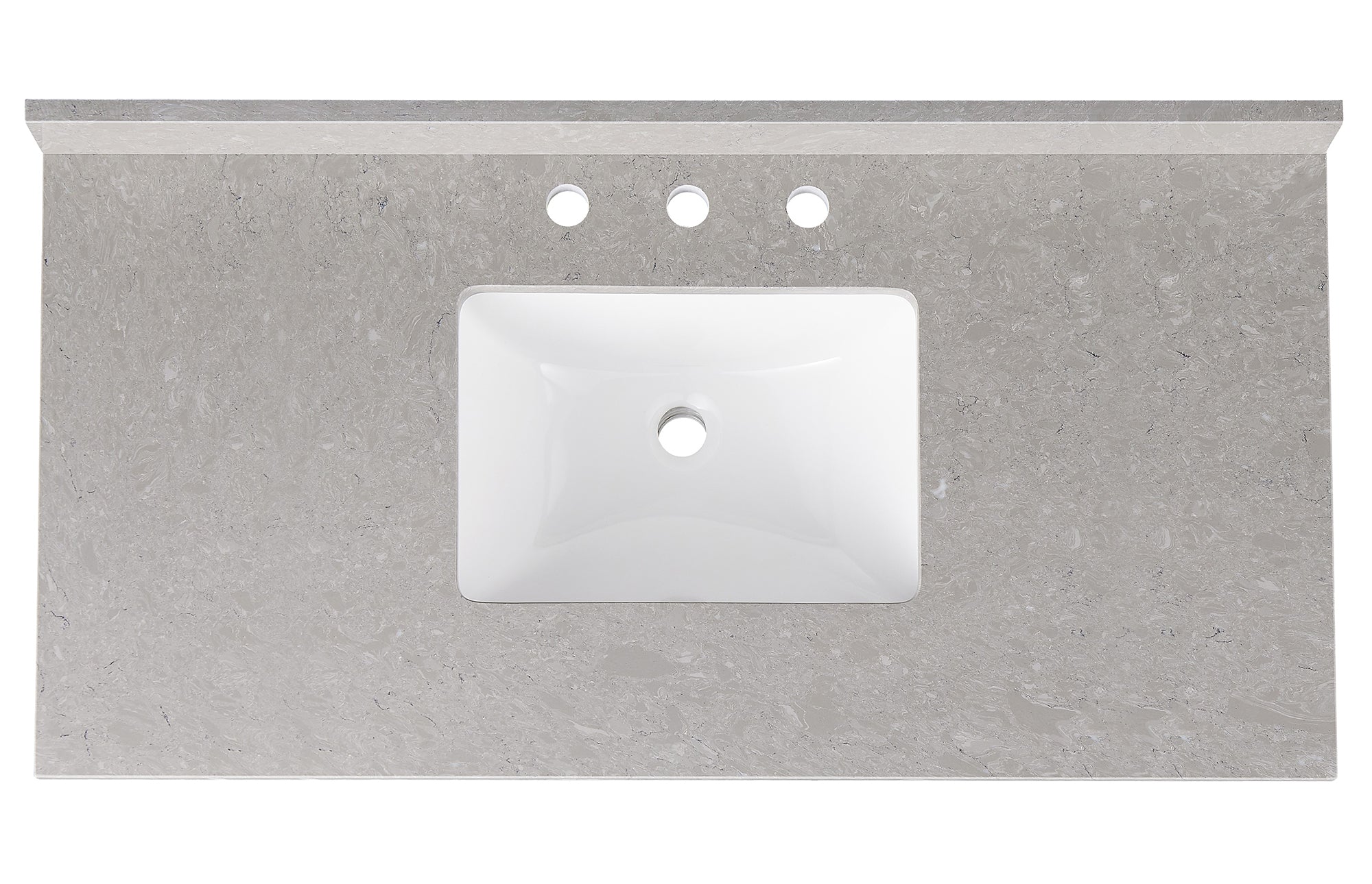 Amalfi 49"W x 22"D Ascot White Engineered Marble Vanity Top with Rectangular Undermount Bowl