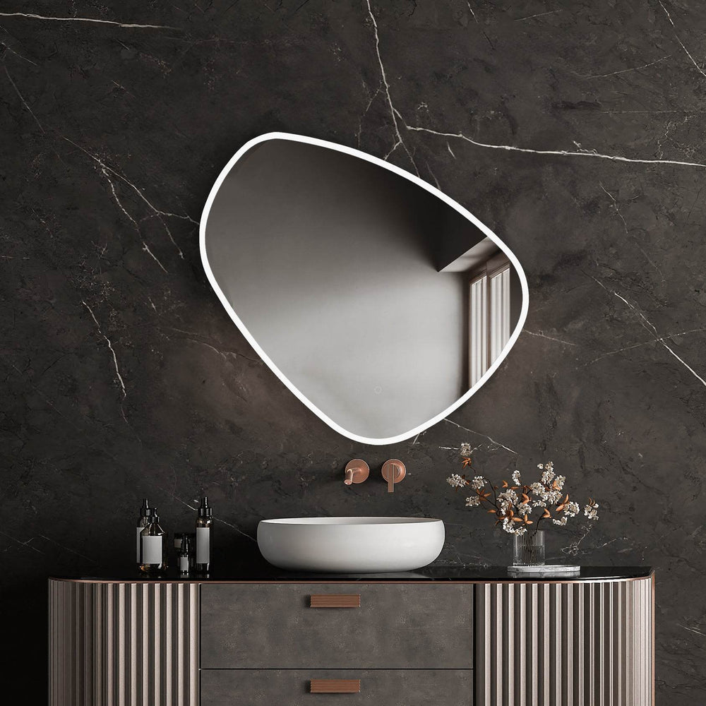 Dreamwerks - LED Mirror - Eva Irregular Shaped LED Lighted Mirror with Dimmer & Defogger - Available in 2 Sizes - 32" W x 30.3" H - DW-LAMC-E0031