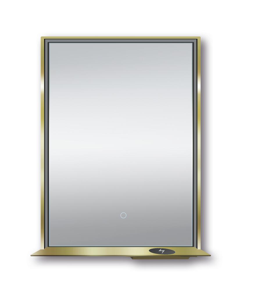 The Allegra 24" W x 32" H Framed LED Mirror with Bluetooth Speaker and Wireless Cell Phone Charger; Available in 3 colors - Dreamwerks
