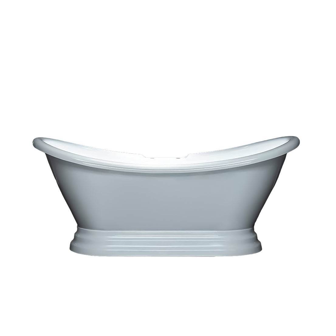 Dreamwerks 5.75 ft. acrylic freestanding pedestal bathtub – 30" wide ergonomic soaking tub