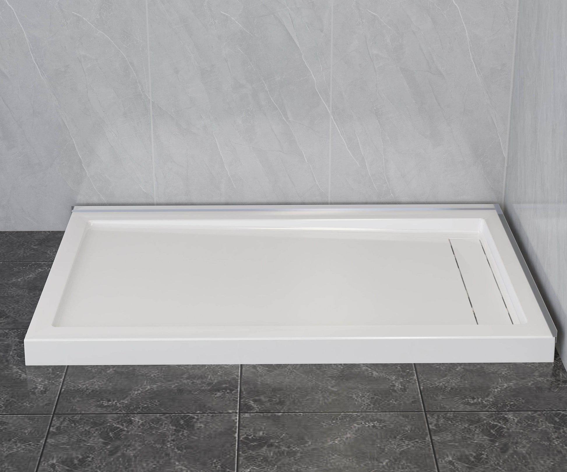 Bristol 48 in. W x 32 in. D x 79.2 in. H Rectangular Shower Kit in Black / Chrome / Brushed Nickel - Dreamwerks