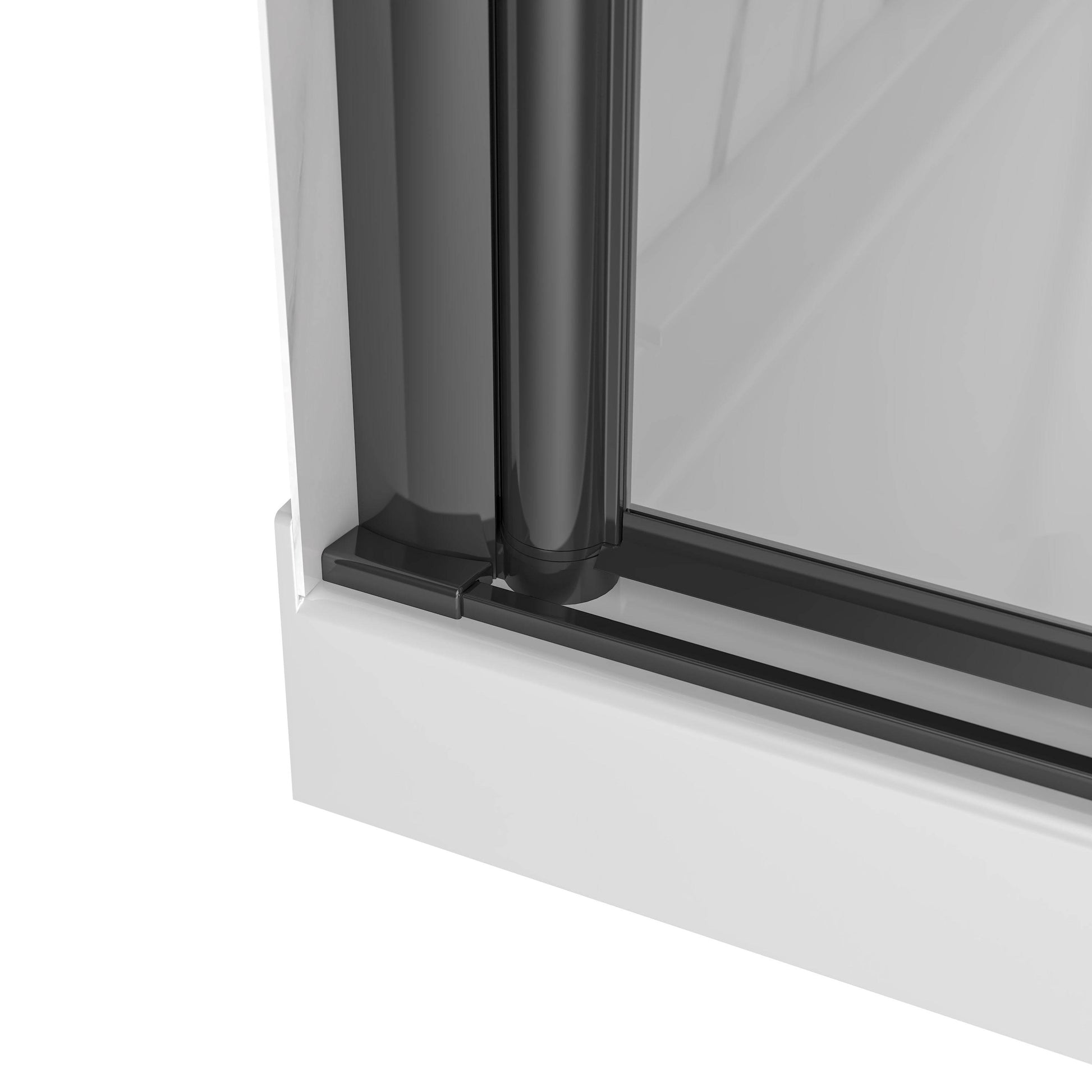 York 36 in. W x 36 in. D x 79 in. H Alcove Black Shower Kit - Dreamwerks