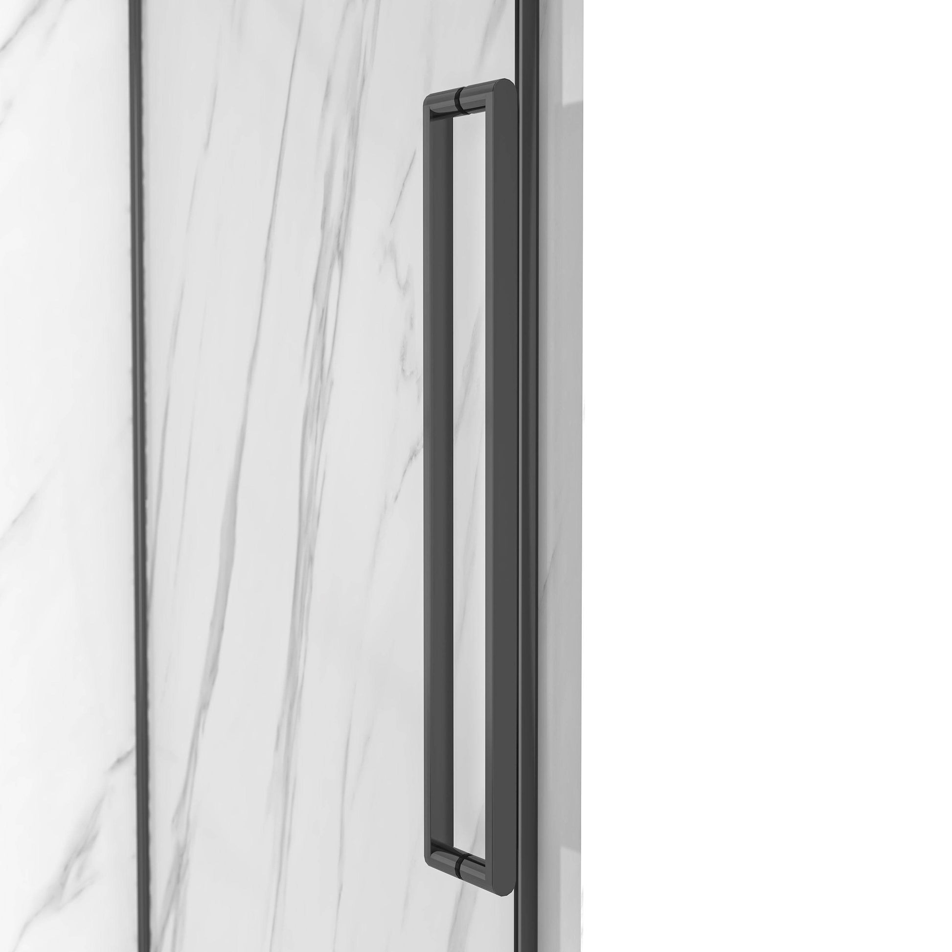 Alexandria 60 in. W x 32 in. D x 78.6 in. H Alcove Rectangular Black Shower Kit - Dreamwerks