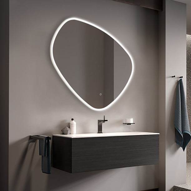 Eva Irregular Shaped LED Lighted Mirror with Dimmer & Defogger - Available in 2 Sizes - Dreamwerks