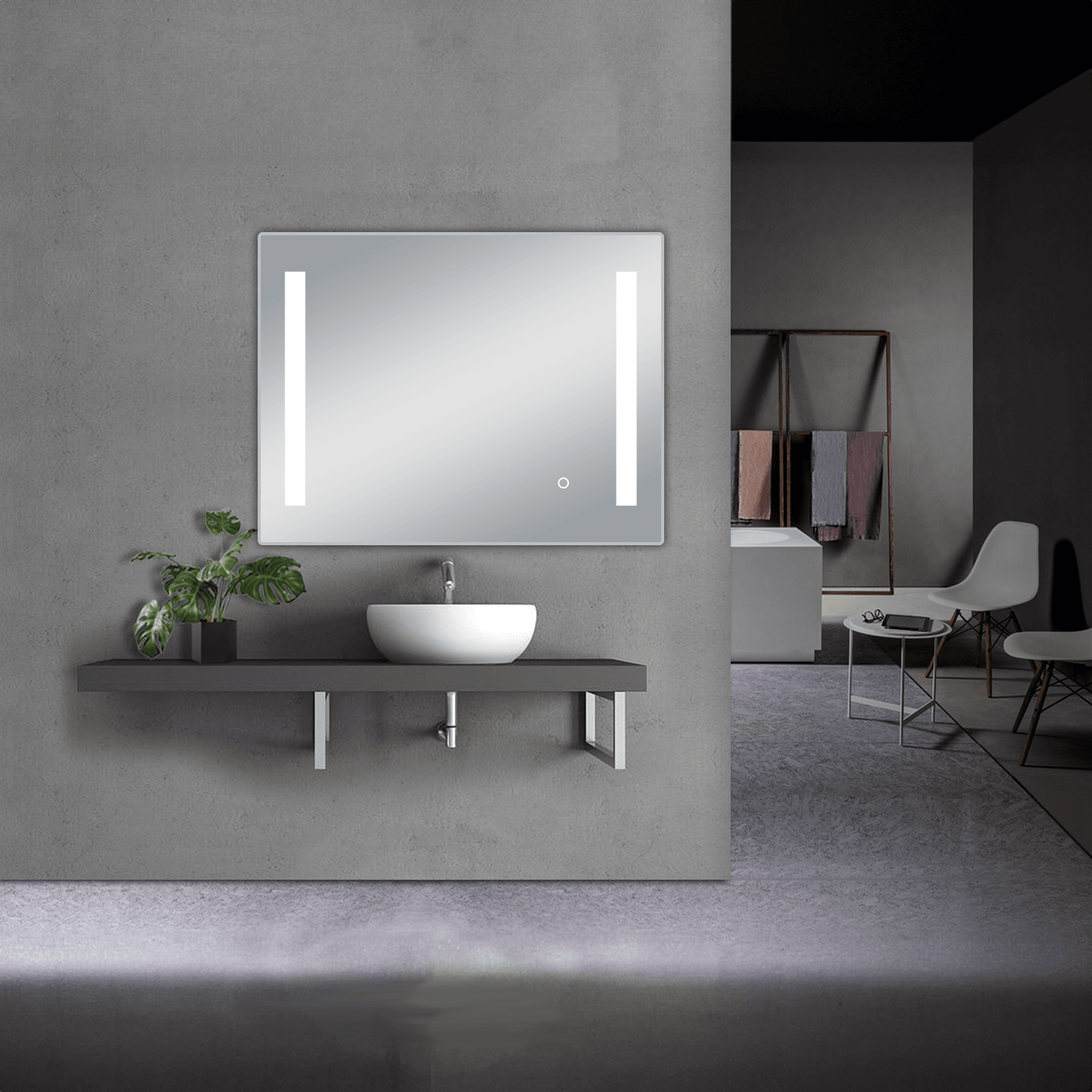 Treviso LED Mirror with Dimmer and Defogger - Available in 4 Sizes - Dreamwerks