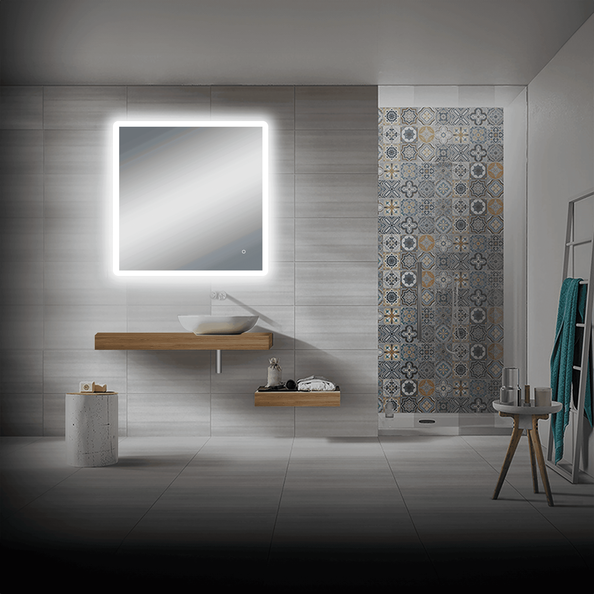 Pilsen LED Lighted Mirror - Dimmable, Defogger, Modern Luxury Bathroom Mirror – 4 Sizes