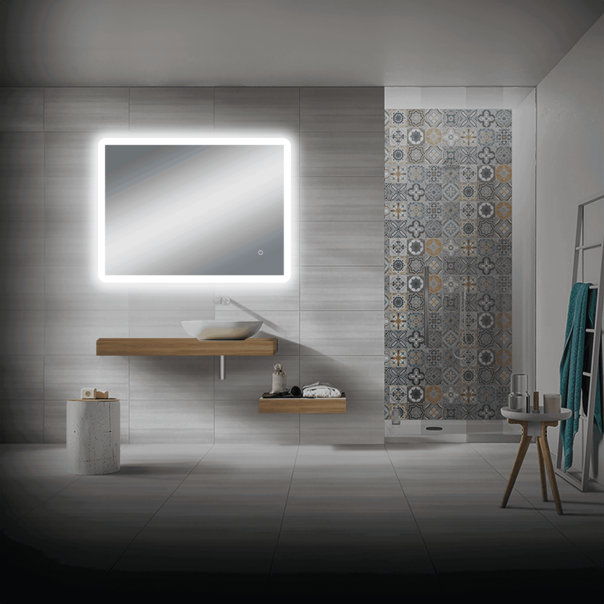 Pilsen LED Mirror with Integrated Dimmer and Defogger - Available in 4 Sizes - Dreamwerks