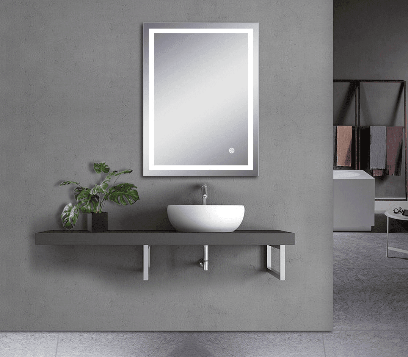 Riga Defogger Mirror with Dimmable LED – Luxury Illuminated Wall Mirror in 4 Sizes | Dreamwerks