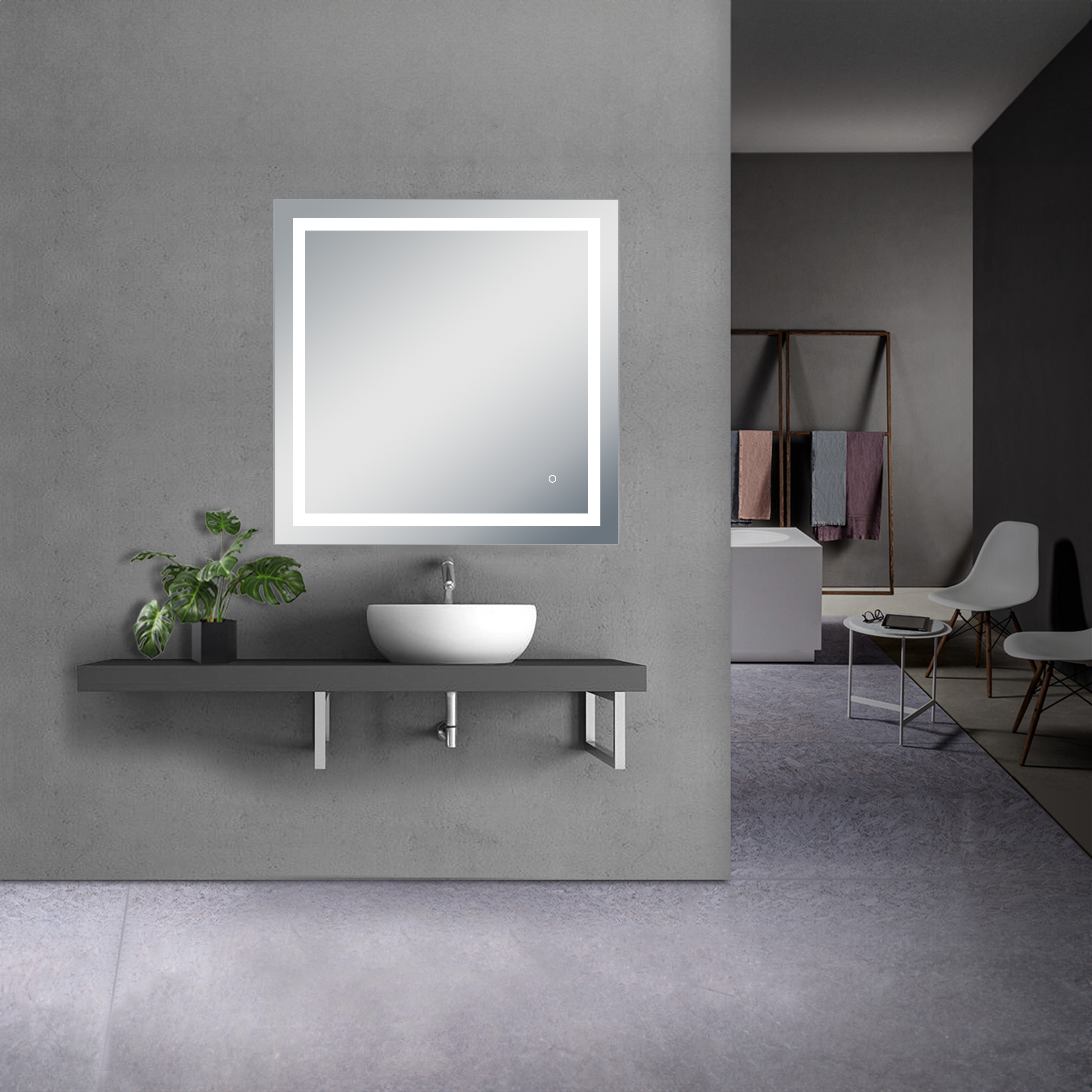 Riga LED Mirror with Dimmer and Defogger - Available in 4 Sizes