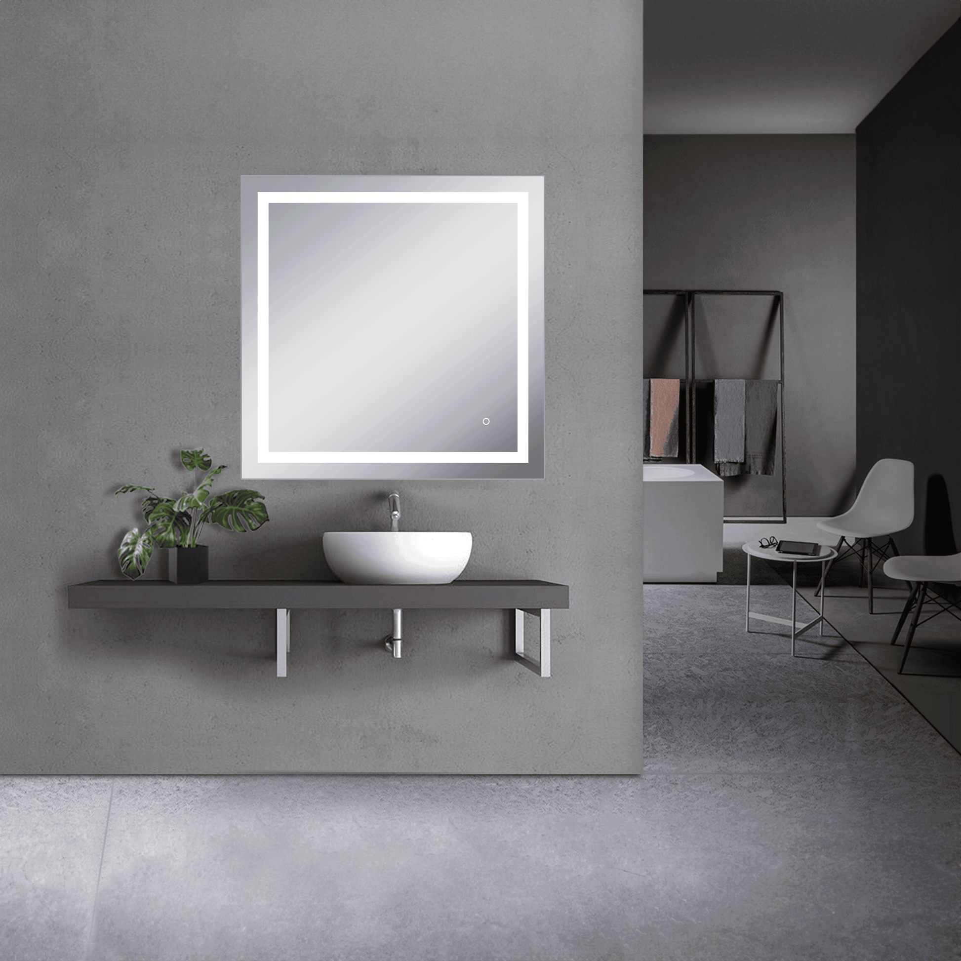 Riga Defogger Mirror with Dimmable LED – Luxury Illuminated Wall Mirror in 4 Sizes | Dreamwerks