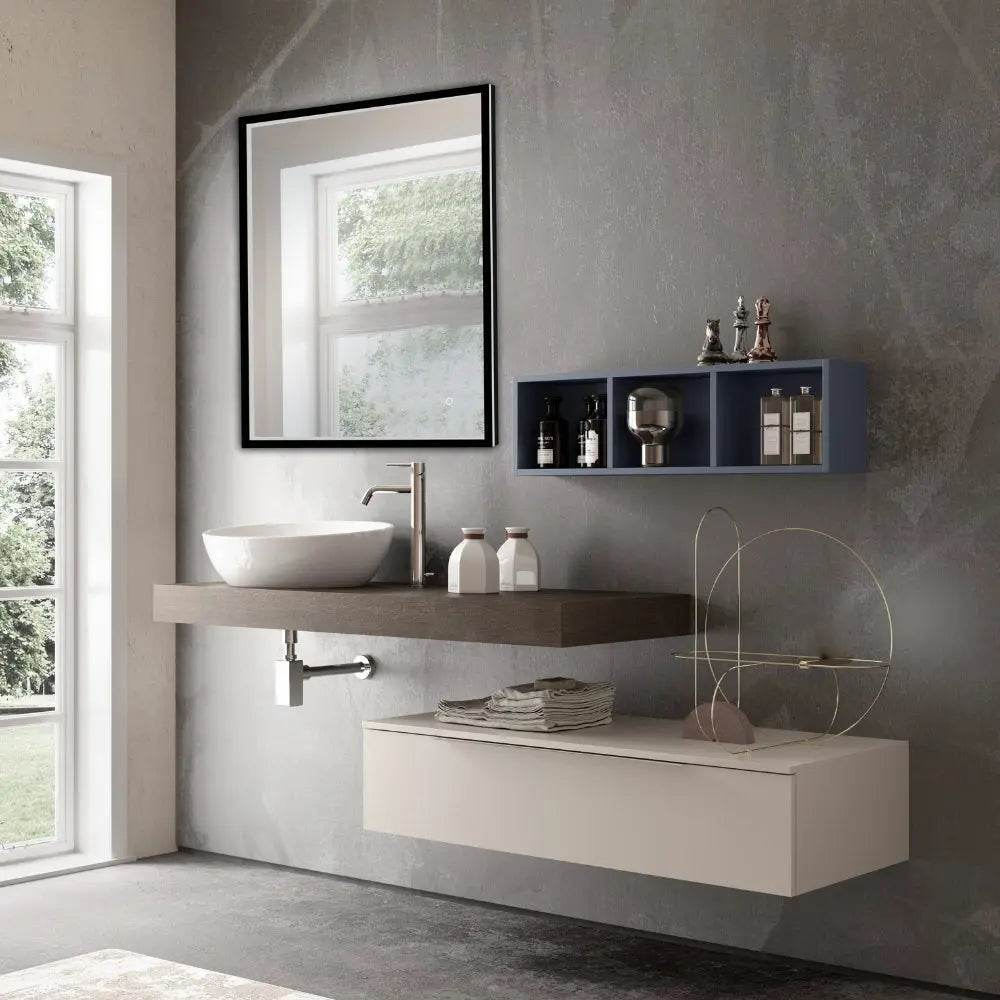 LEO Front & Backlit LED Lighted Mirror with Dimmer & Defogger - Available in 2 Sizes - Dreamwerks