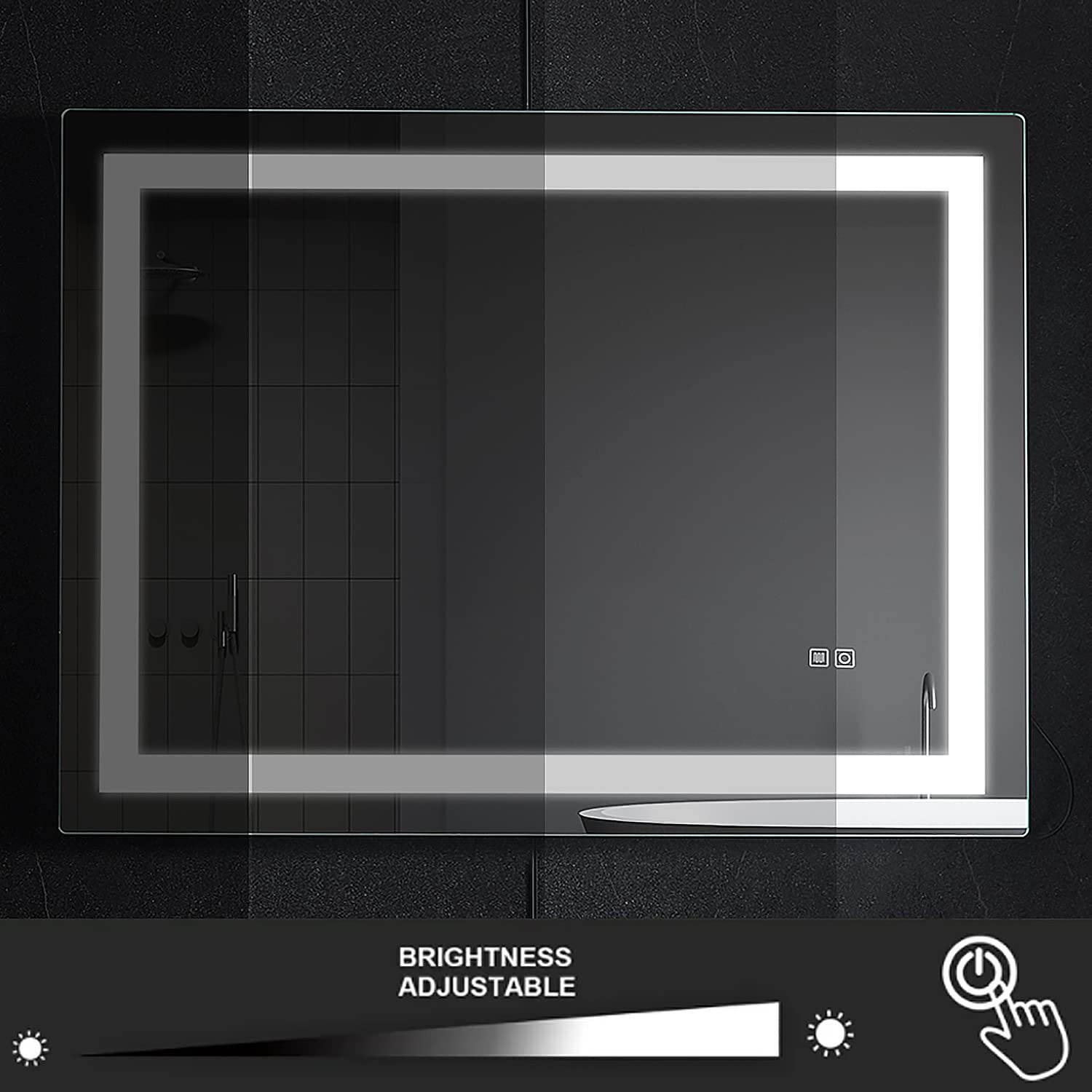 Mariana Rectangular LED Bathroom Mirror with Dimmer & Defogger - Available in 2 Sizes - Dreamwerks