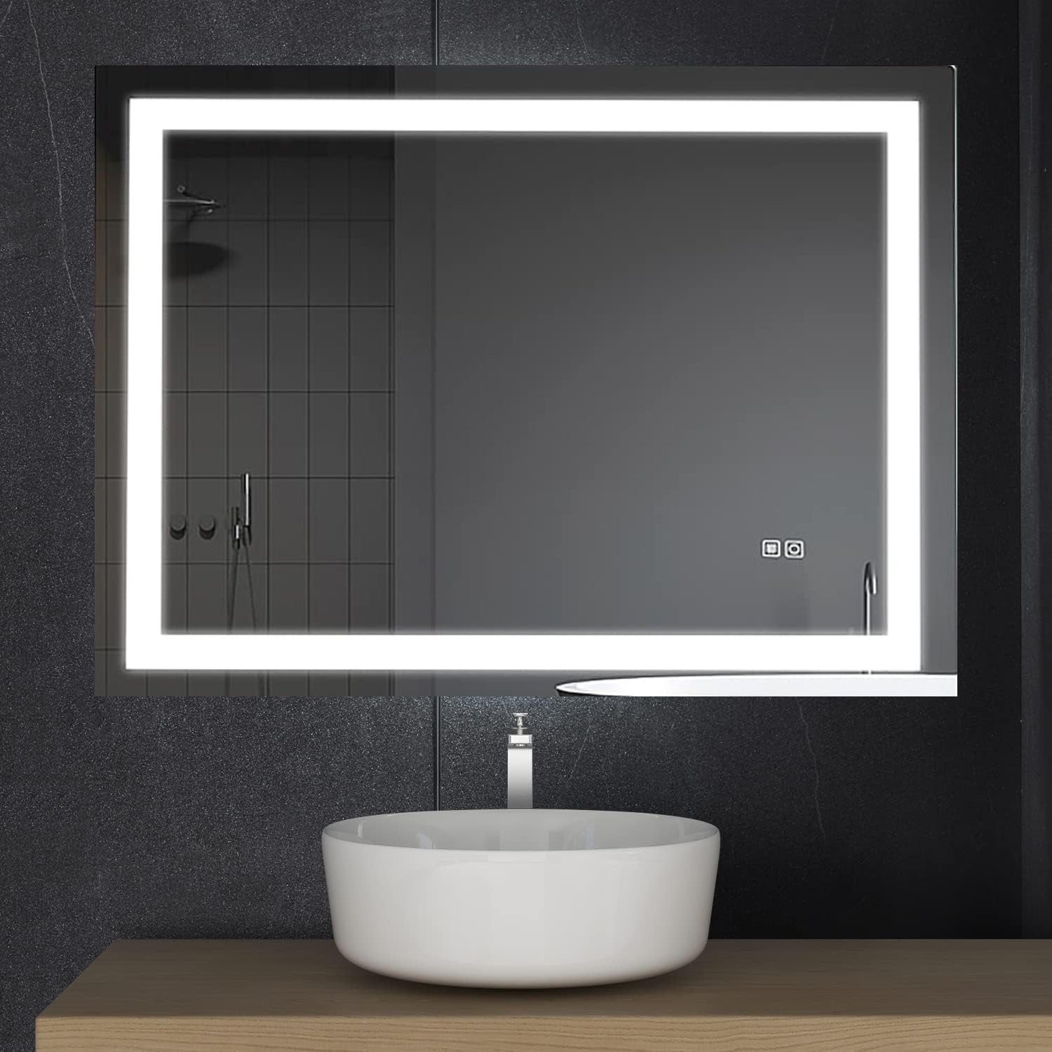 Mariana Rectangular LED Bathroom Mirror with Dimmer & Defogger - Available in 2 Sizes