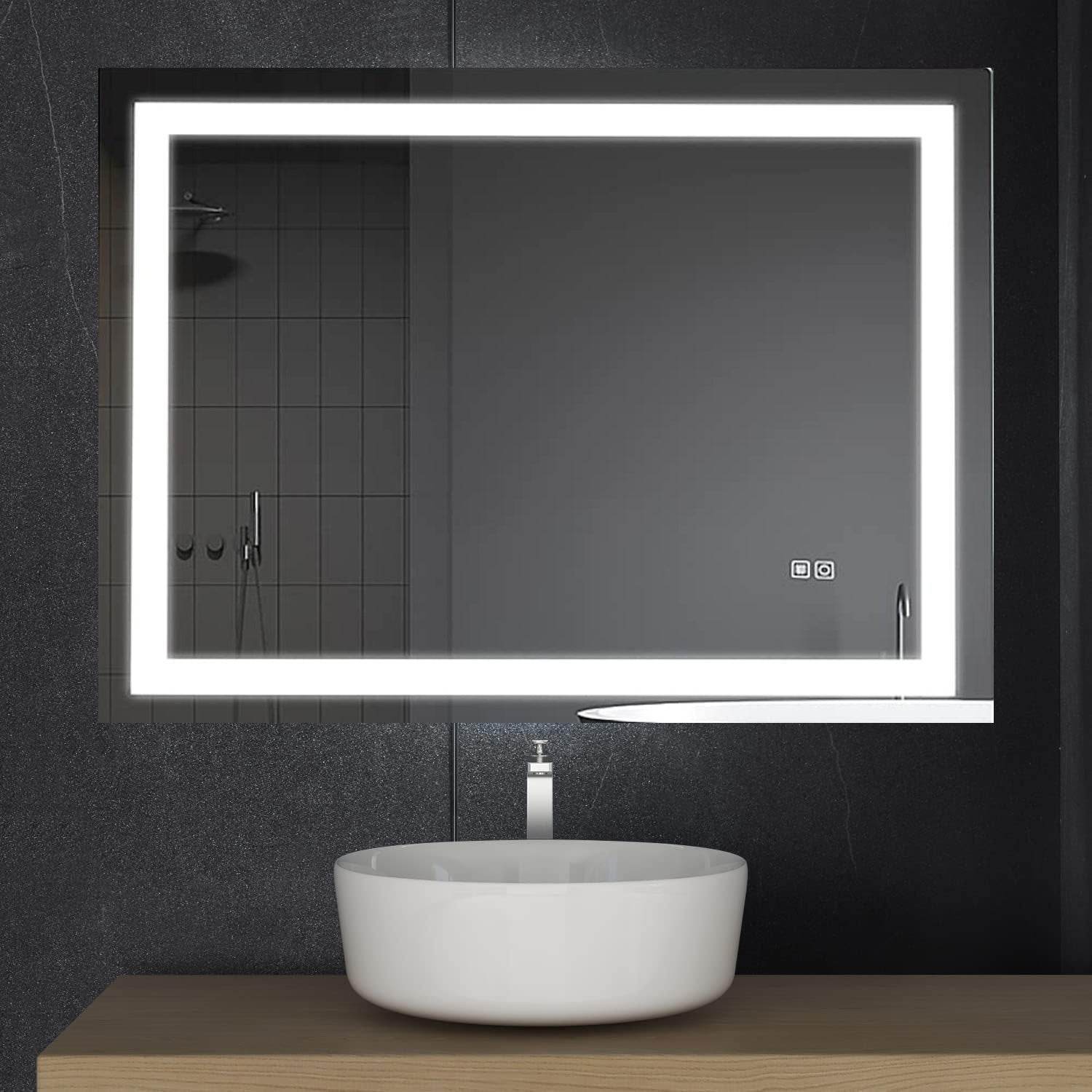 Mariana Rectangular LED Bathroom Mirror with Dimmer & Defogger - Available in 2 Sizes - Dreamwerks