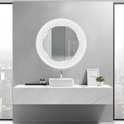 Liza Round LED Lighted Mirror with Dimmer & Defogger - Available in 2 Sizes - Dreamwerks