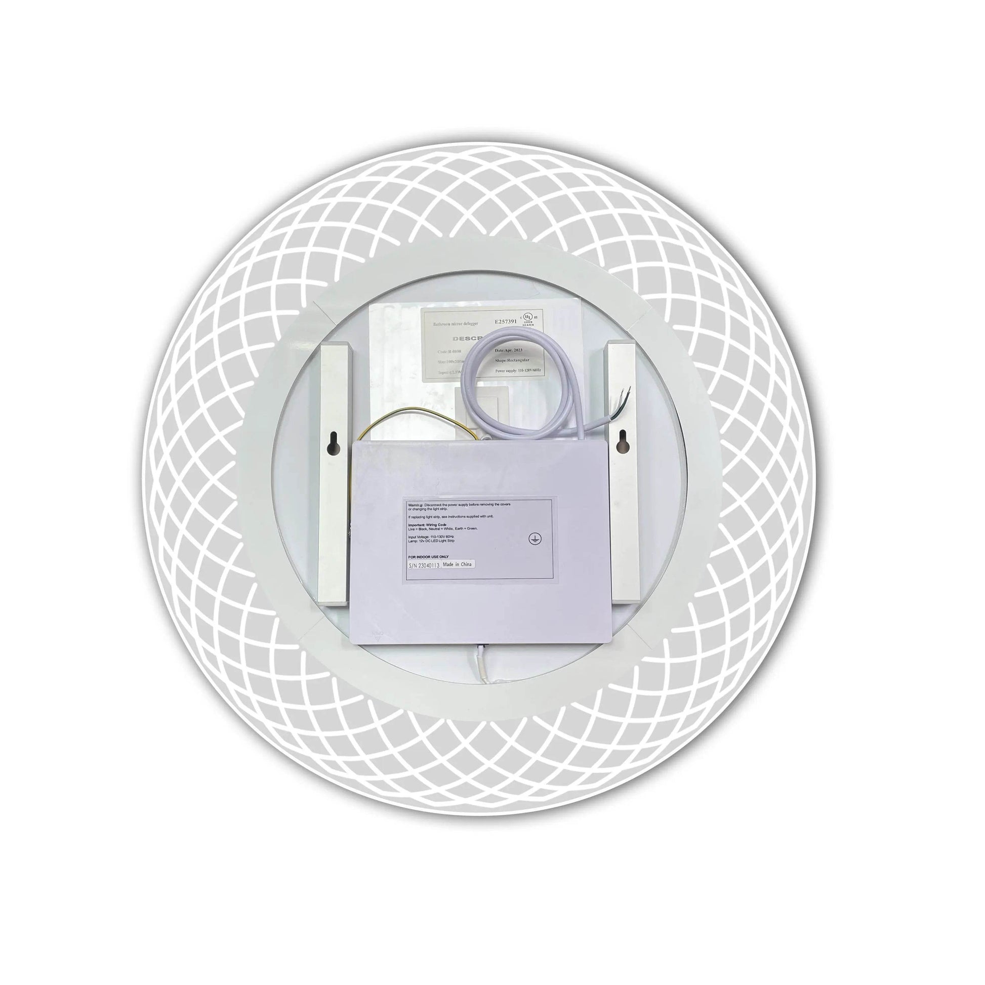 Liza Round LED Lighted Mirror with Dimmer & Defogger - Available in 2 Sizes - Dreamwerks