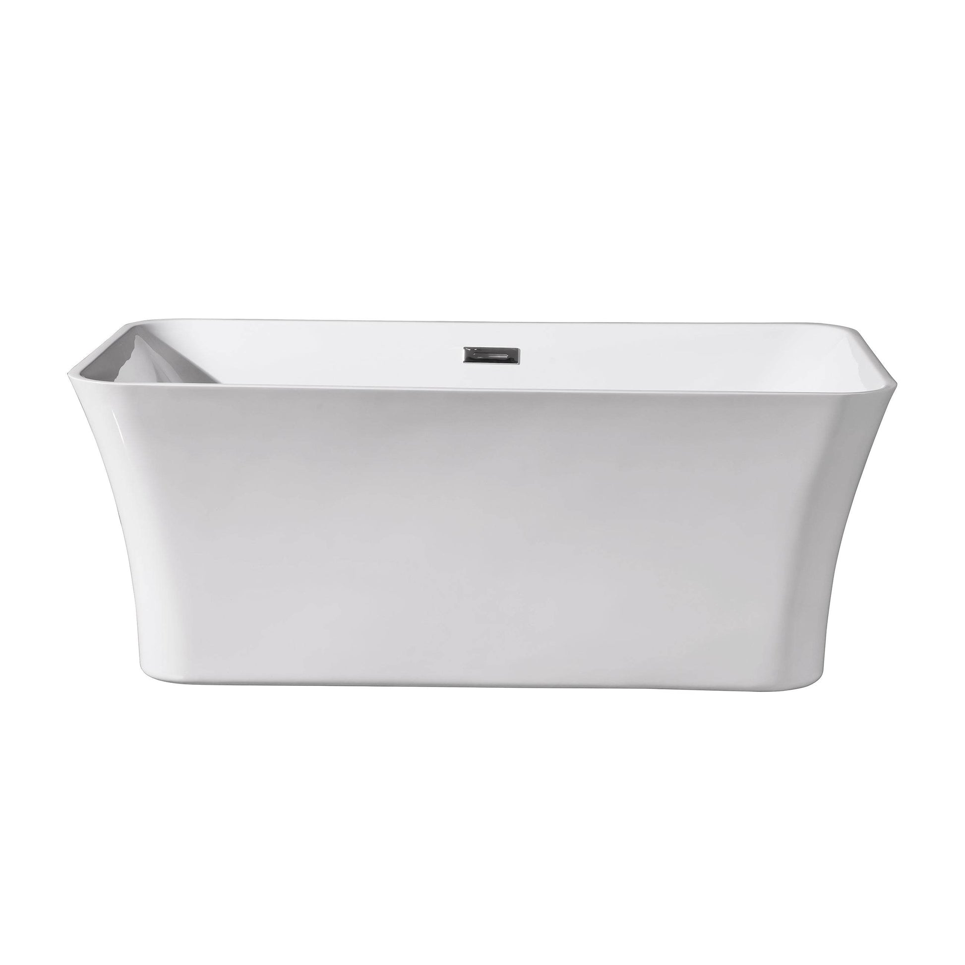 Dreamwerks 80 Gallon White Acrylic Rectangular Tub – Fiberglass Bathtub for Modern Baths