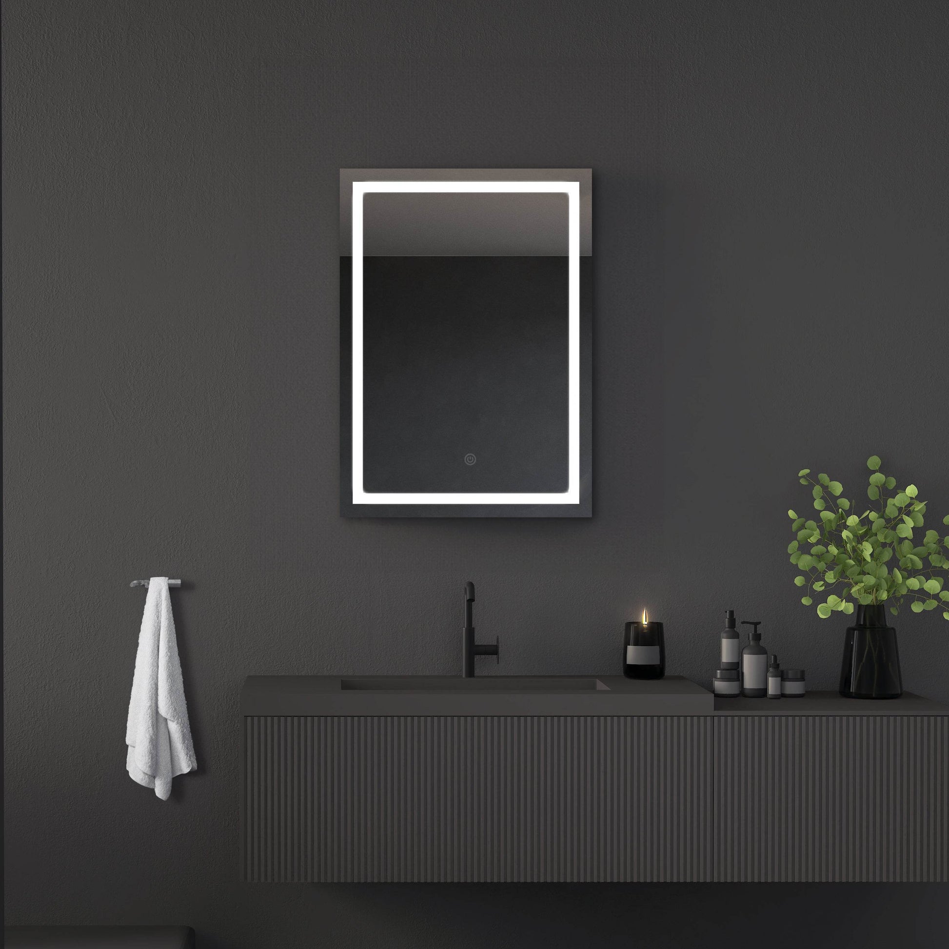 Riga Defogger Mirror with Dimmable LED – Luxury Illuminated Wall Mirror in 4 Sizes | Dreamwerks