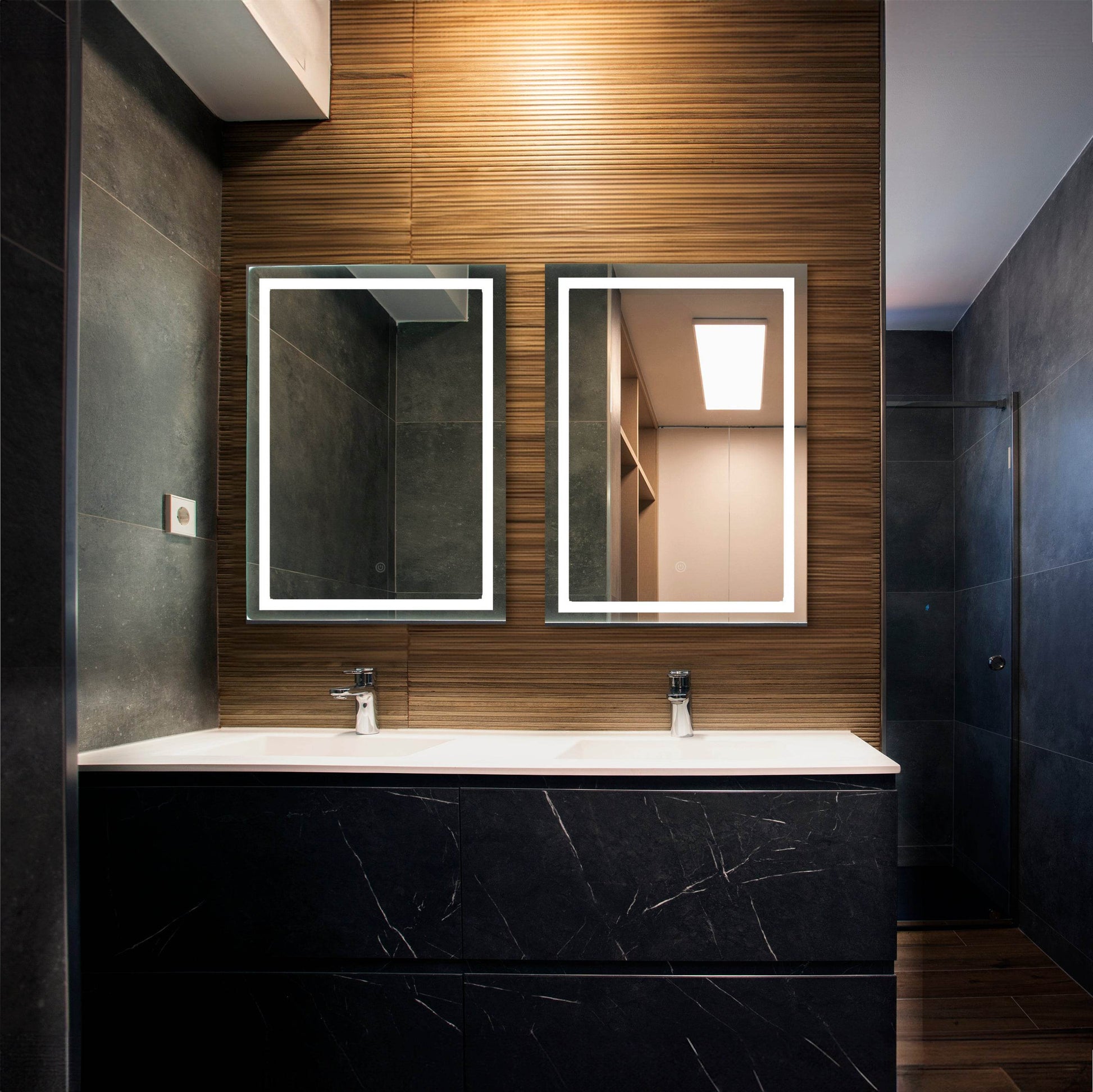 Riga Defogger Mirror with Dimmable LED – Luxury Illuminated Wall Mirror in 4 Sizes | Dreamwerks