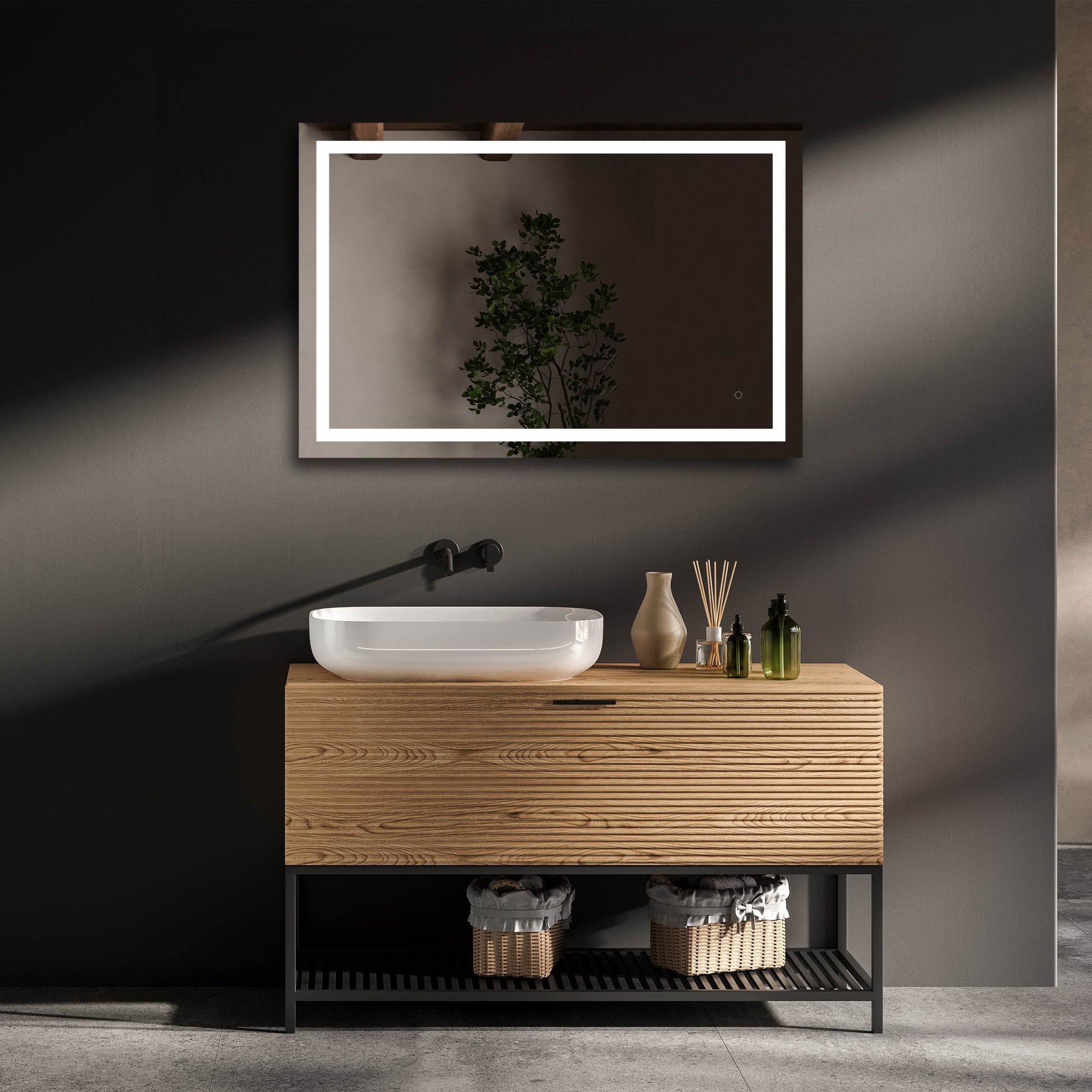 Riga Defogger Mirror with Dimmable LED – Luxury Illuminated Wall Mirror in 4 Sizes | Dreamwerks