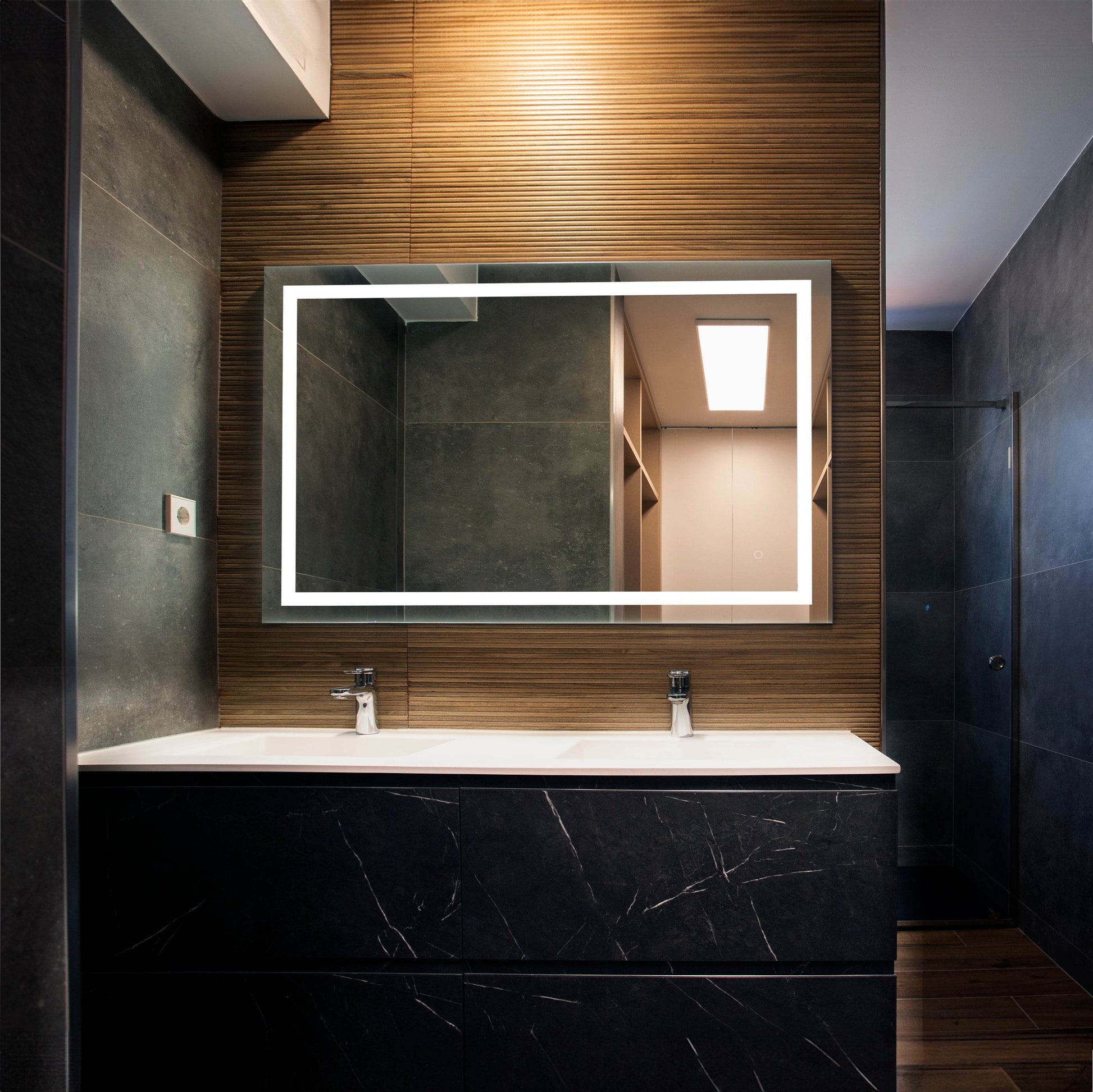 Riga Defogger Mirror with Dimmable LED – Luxury Illuminated Wall Mirror in 4 Sizes | Dreamwerks