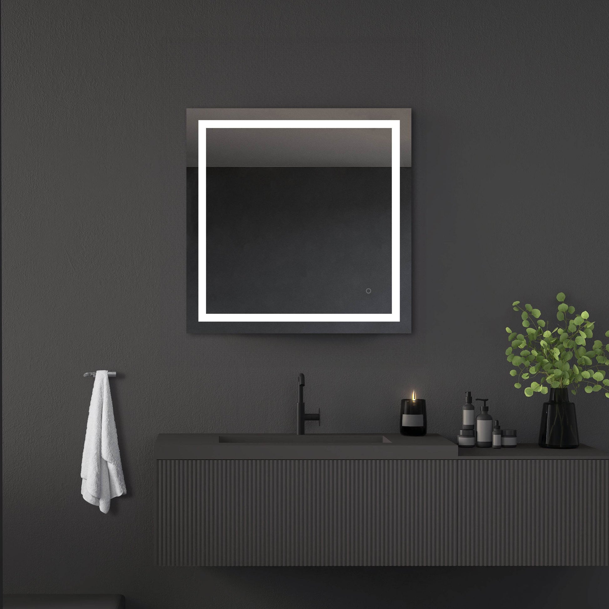 Riga Defogger Mirror with Dimmable LED – Luxury Illuminated Wall Mirror in 4 Sizes | Dreamwerks